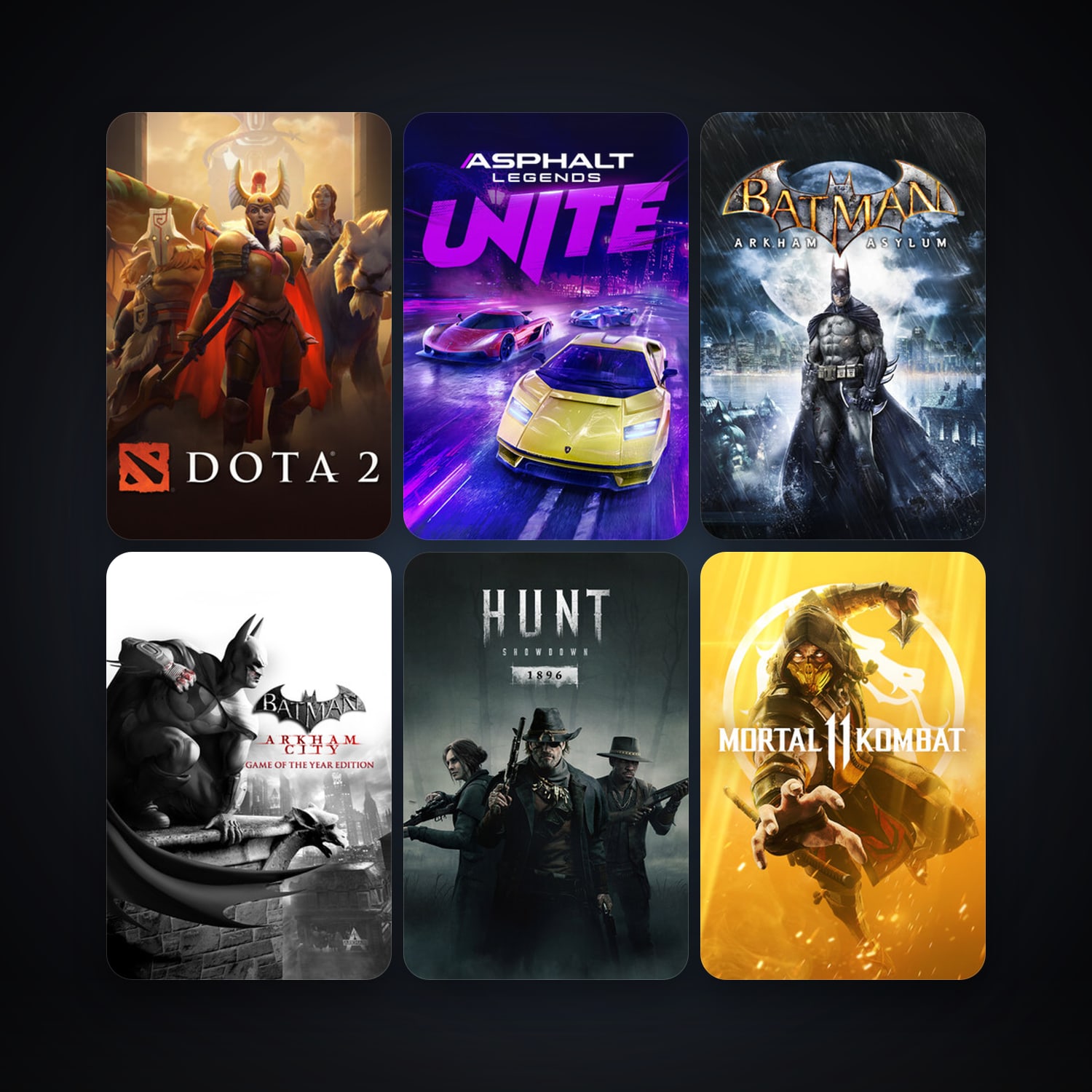 Dota 2 + Batman: Arkham Asylum Game of the Year Edition, 20 games, clean — HabibiAccounts