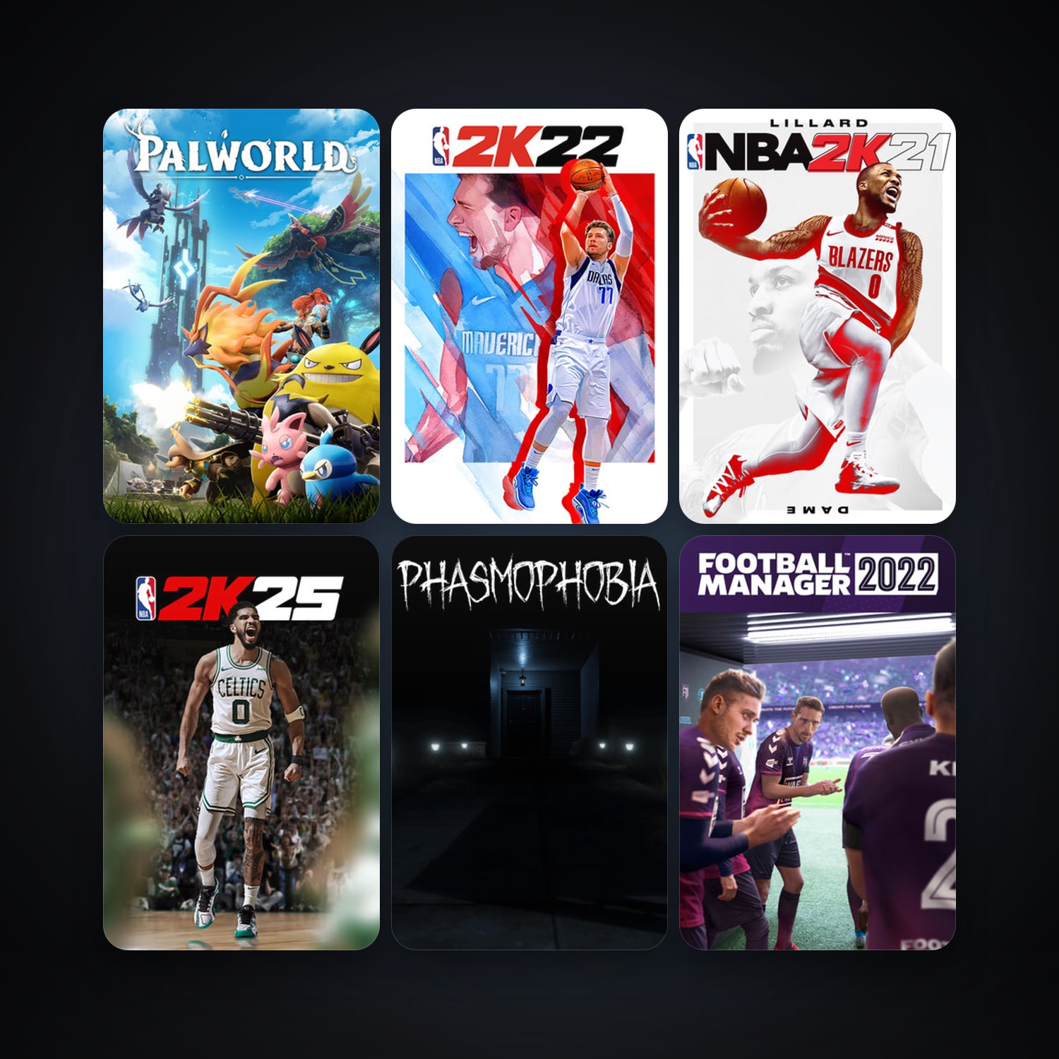 Phasmophobia + NBA 2K21, 81 games, clean — HabibiAccounts