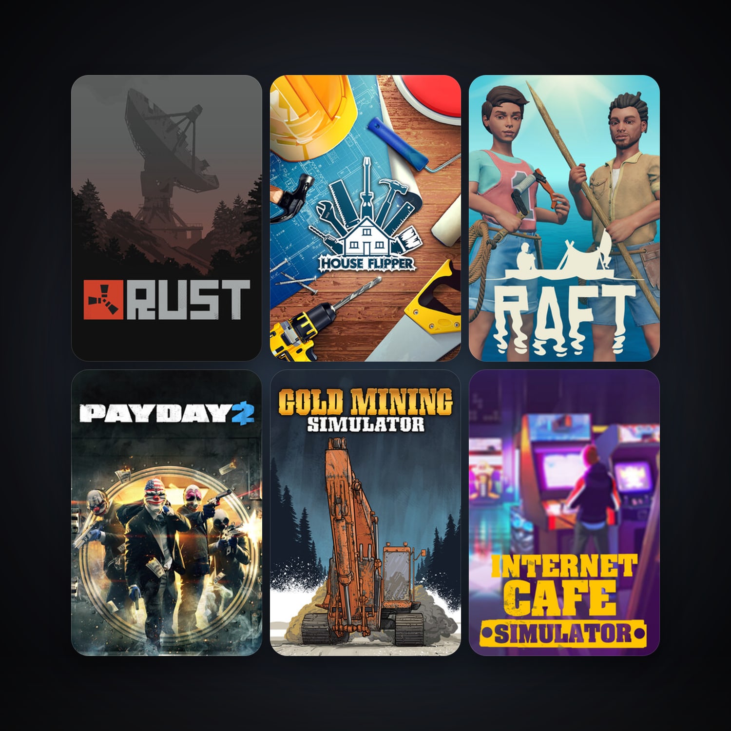 PAYDAY 2 + Rust, 23 games, clean — HabibiAccounts