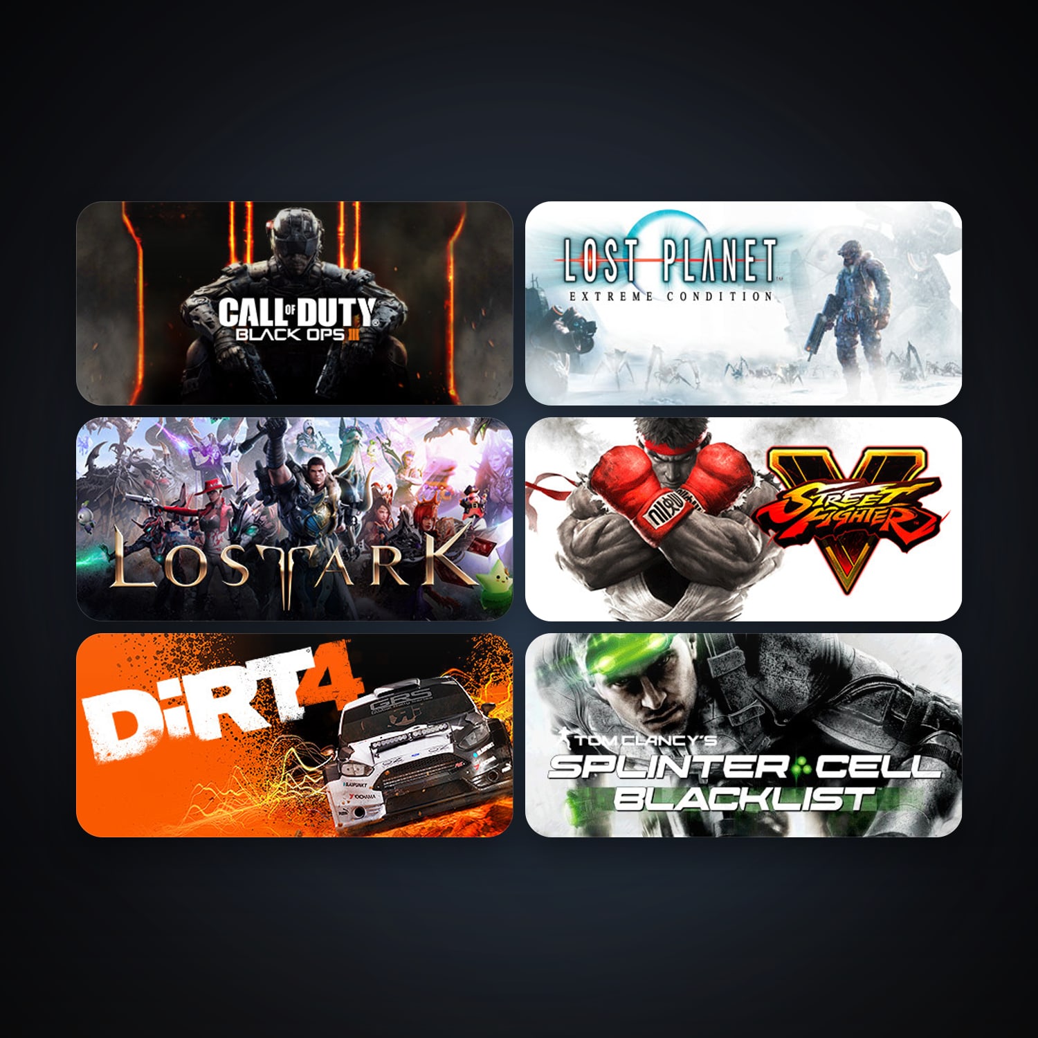 Lost Planet: Extreme Condition + Tom Clancy's Splinter Cell, 13 games, Steam 10, clean — HabibiAccounts