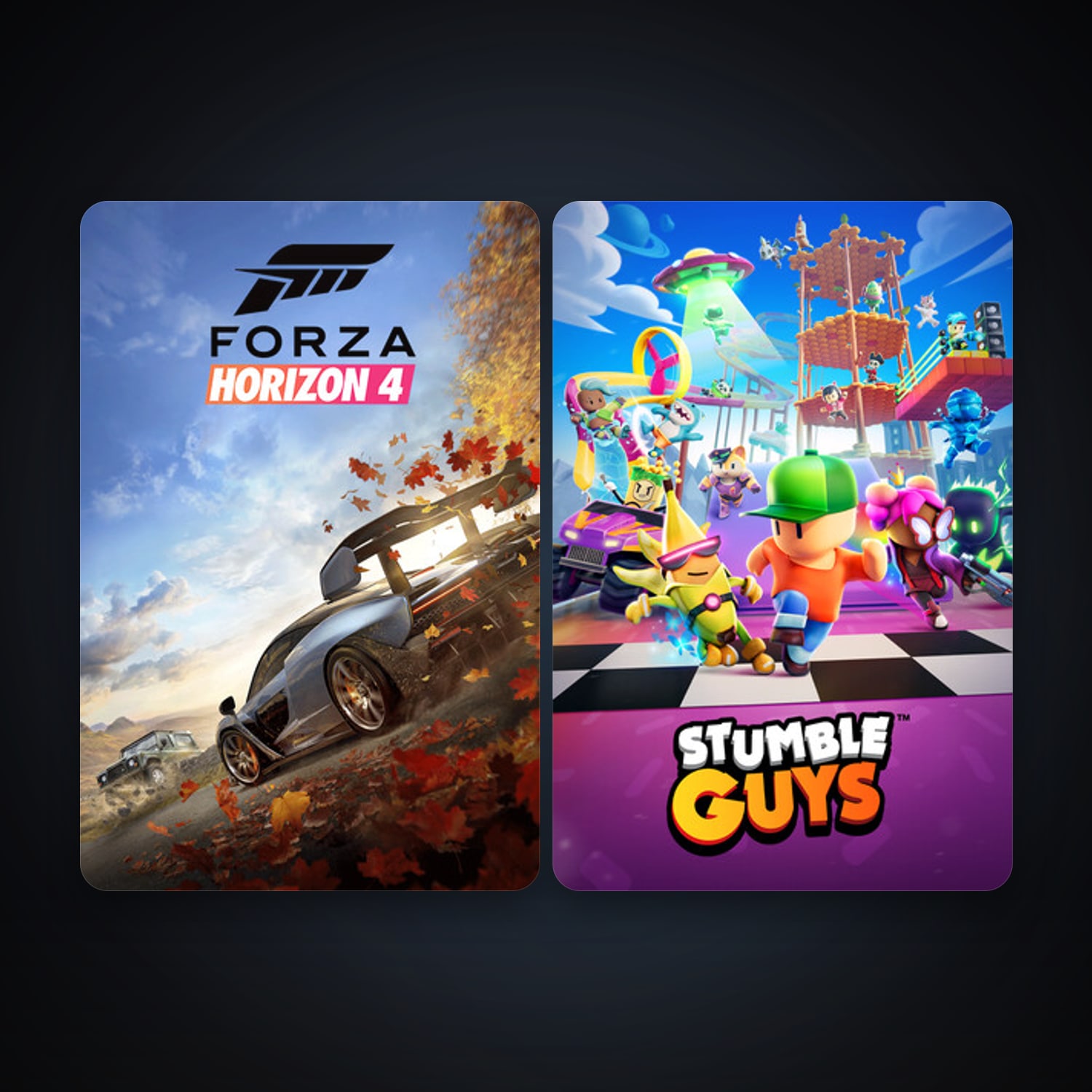 Forza Horizon 4 + Stumble Guys, 8 games, clean — HabibiAccounts