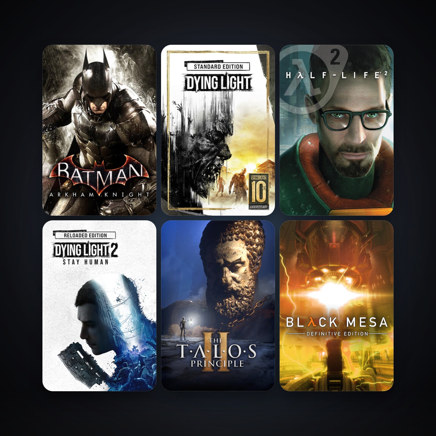 Half-Life 2 + Batman: Arkham Knight, 64 games, clean — HabibiAccounts