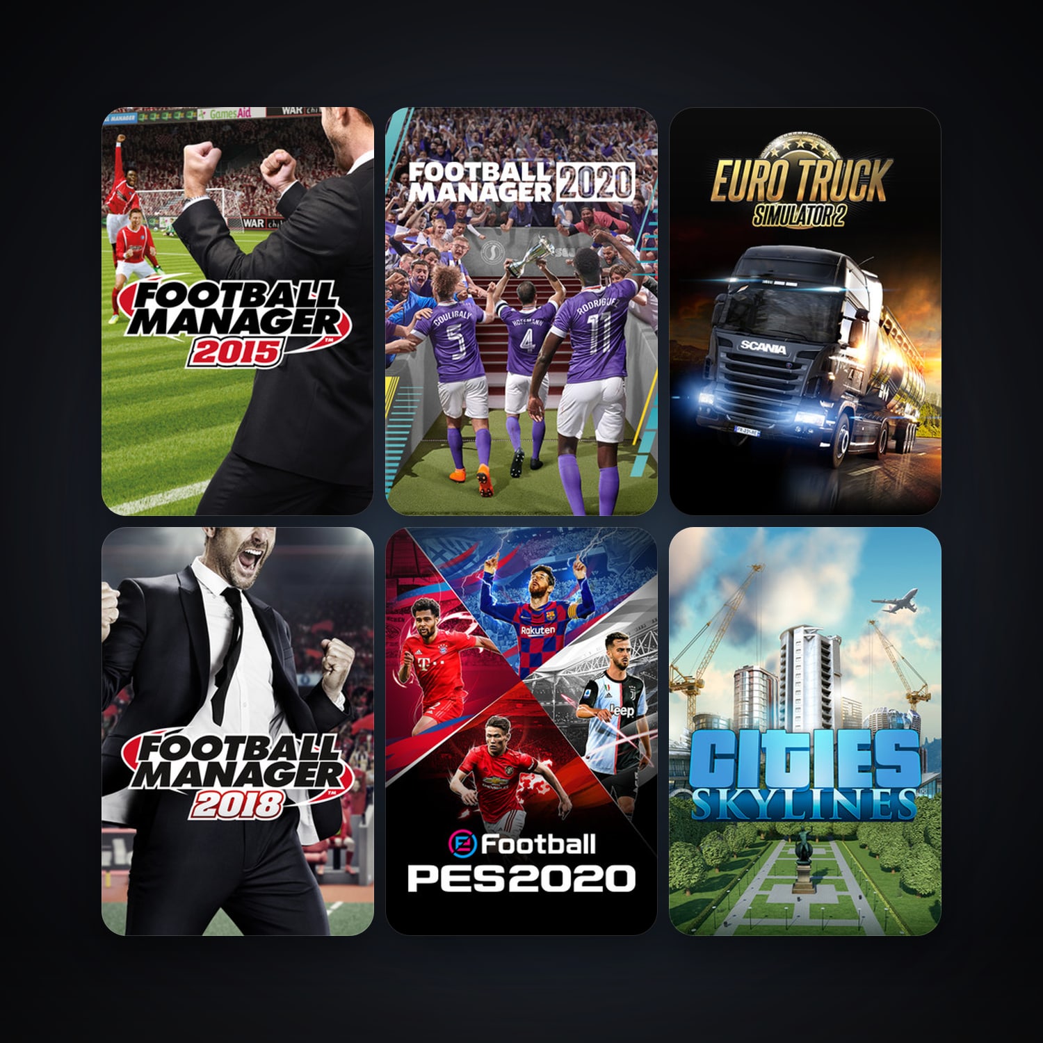 RaceRoom Racing Experience + Euro Truck Simulator 2, 24 games, Steam 10, clean — HabibiAccounts