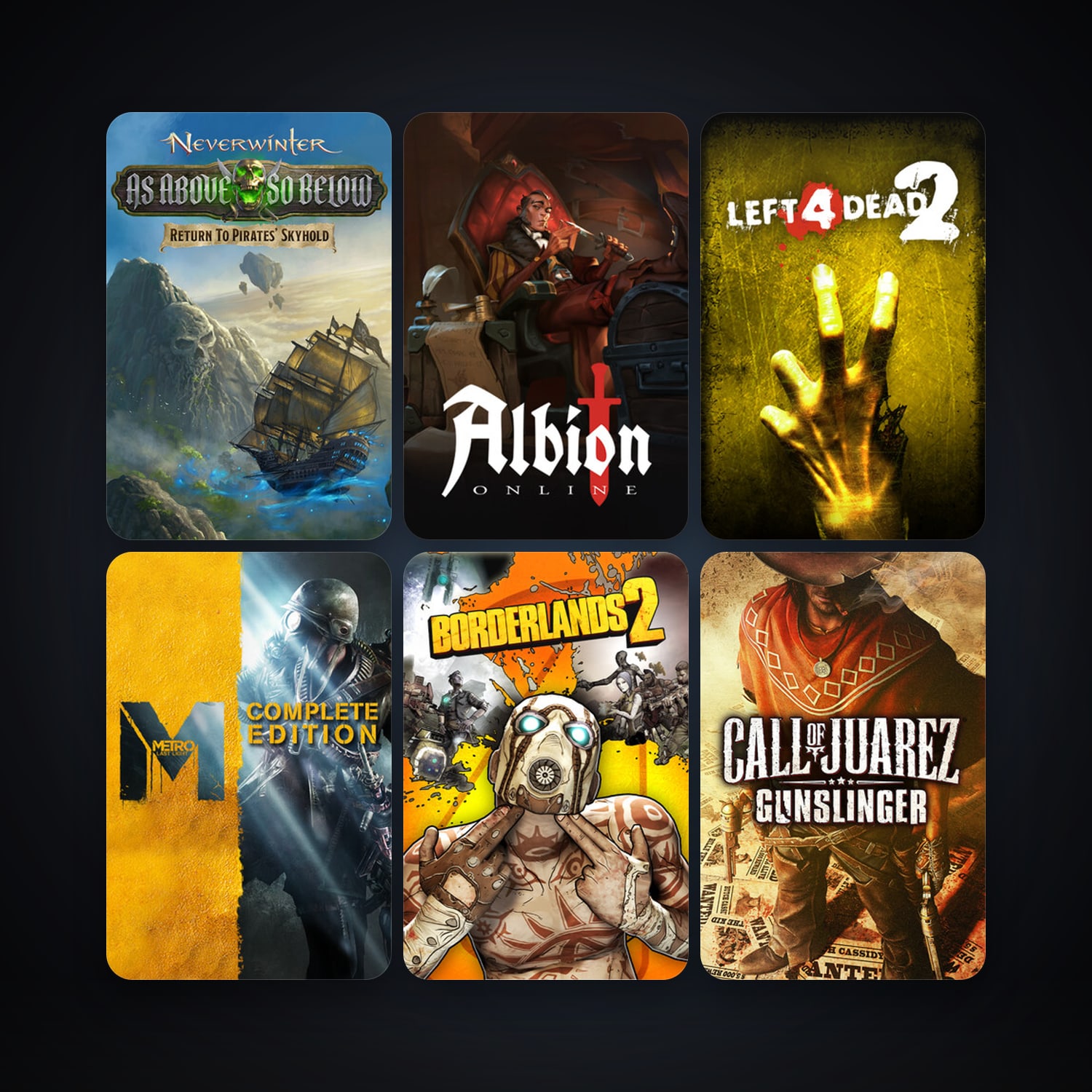 Left 4 Dead 2 + Metro: Last Light, 65 games, clean — HabibiAccounts