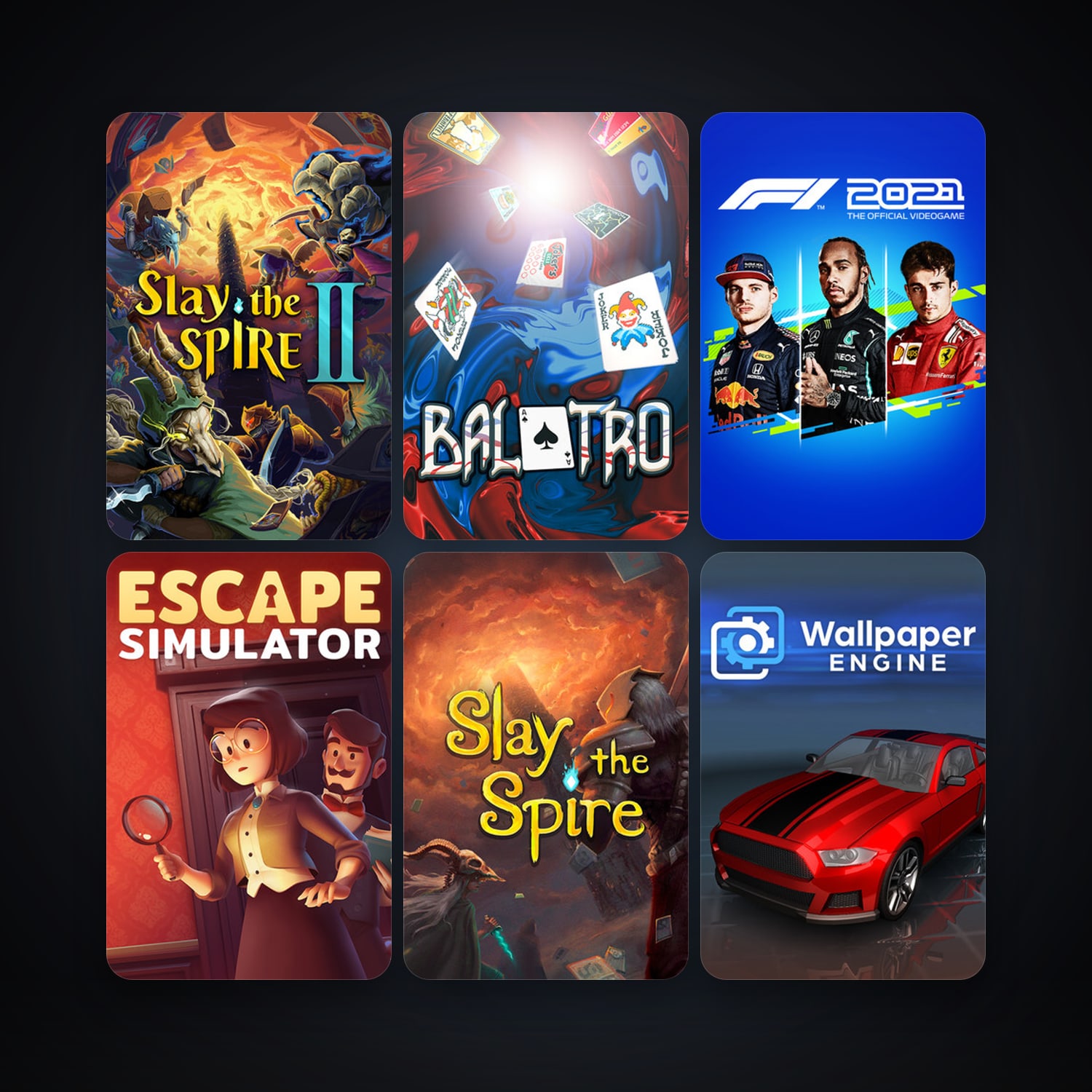 Wallpaper Engine + Slay the Spire, 32 games, clean — HabibiAccounts