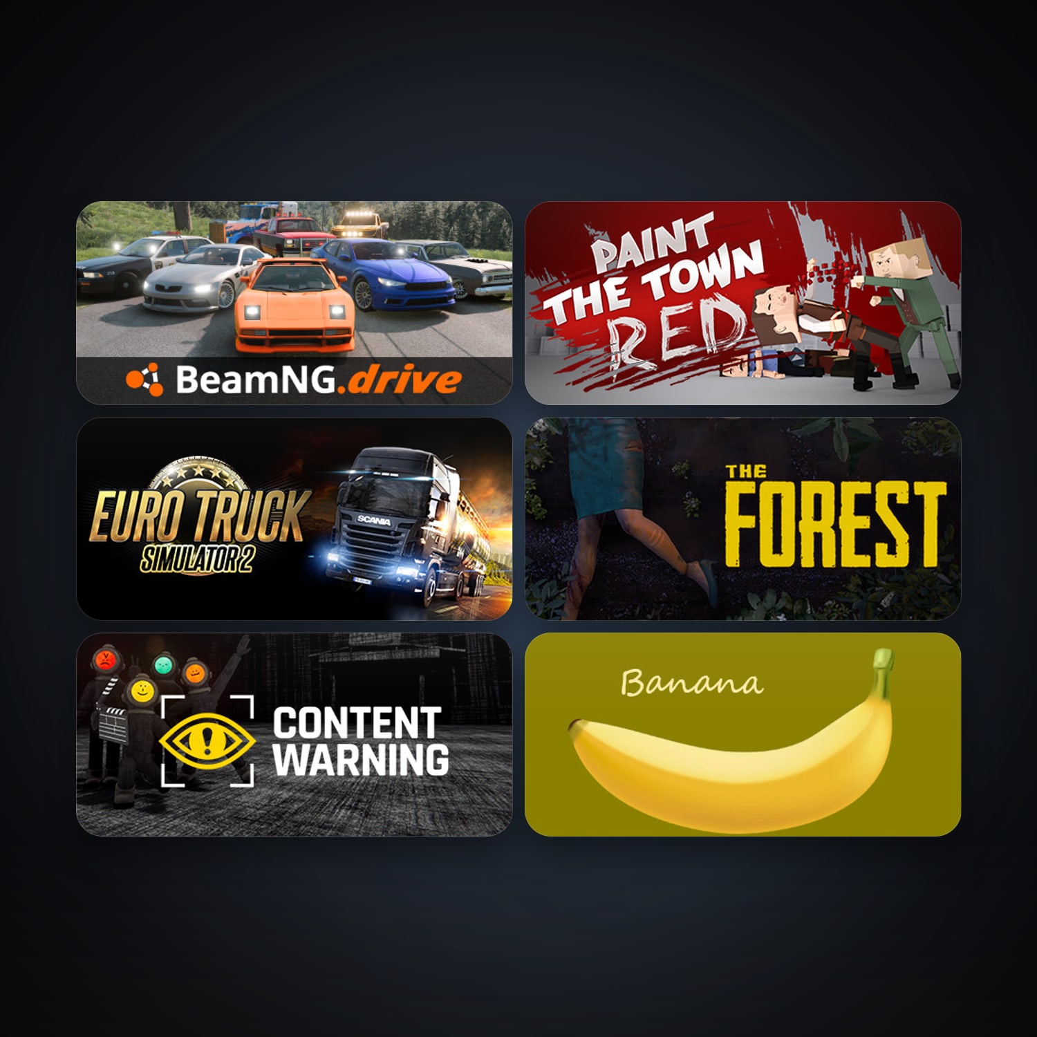 Euro Truck Simulator 2 + The Forest, 16 games, clean — HabibiAccounts