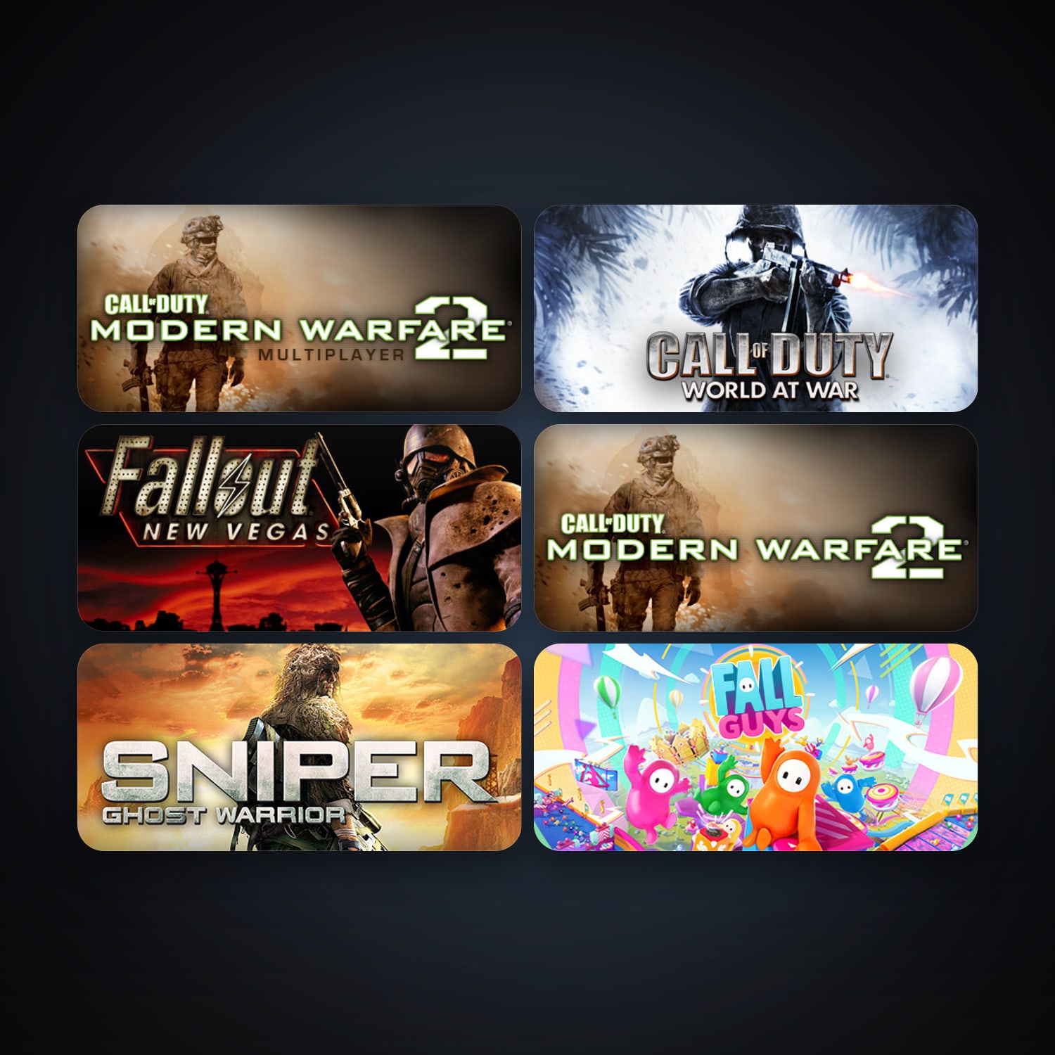 Call of Duty: World at War + Call of Duty: Modern Warfare 2 (2009), 18 games, clean — HabibiAccounts