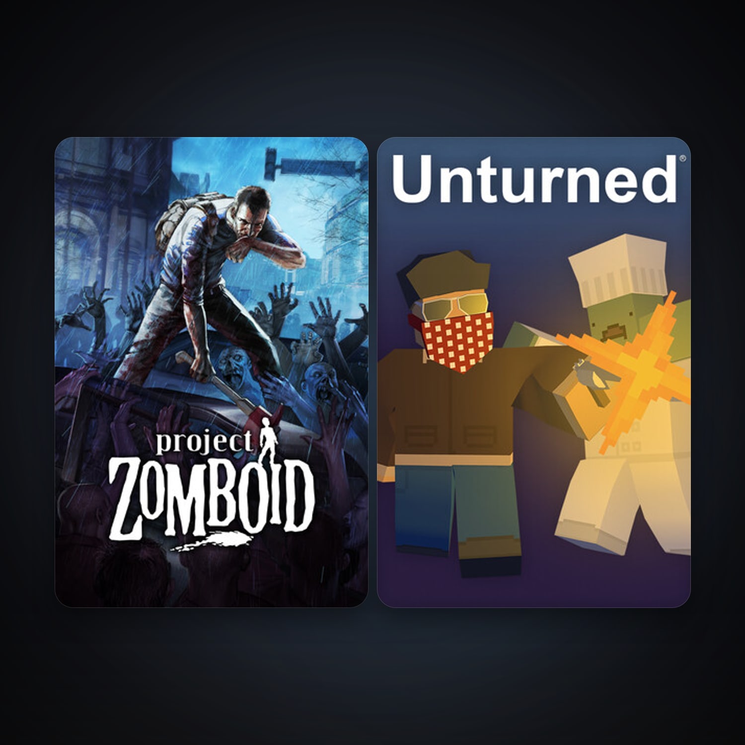 Project Zomboid + Unturned, 4 games, clean — HabibiAccounts