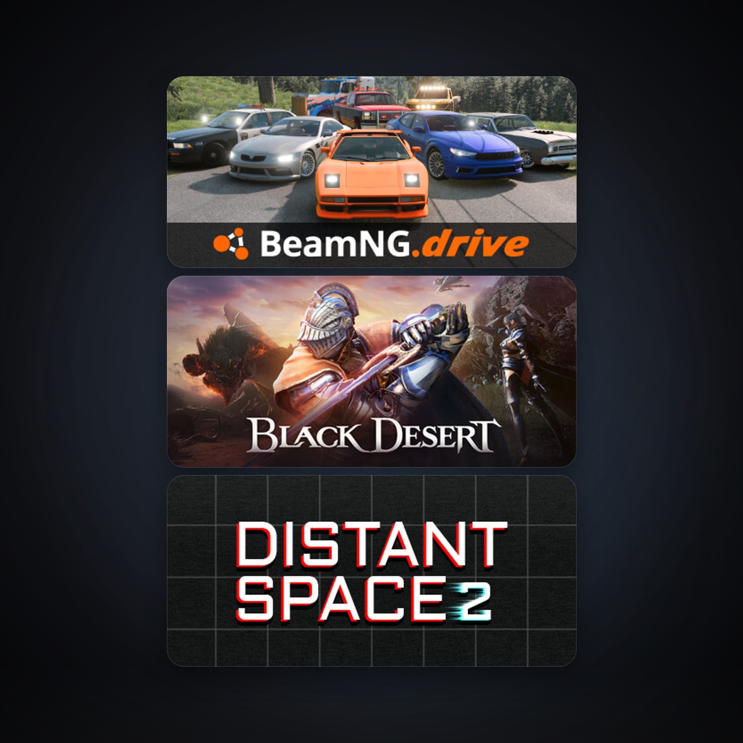 BeamNG.drive + Black Desert Online, 3 games, clean — HabibiAccounts