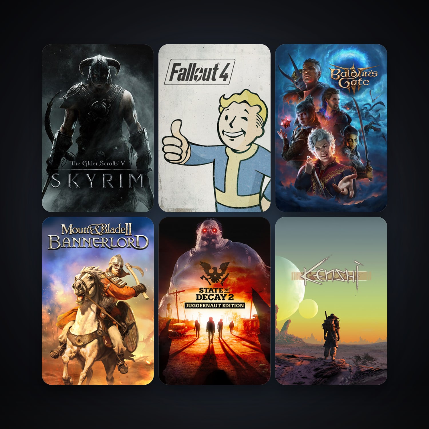 The Elder Scrolls V: Skyrim + Kenshi, 132 games, Steam 16, clean — HabibiAccounts