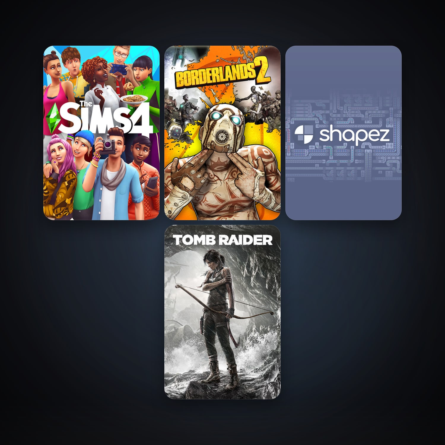Borderlands 2 + Tomb Raider, 9 games, clean — HabibiAccounts