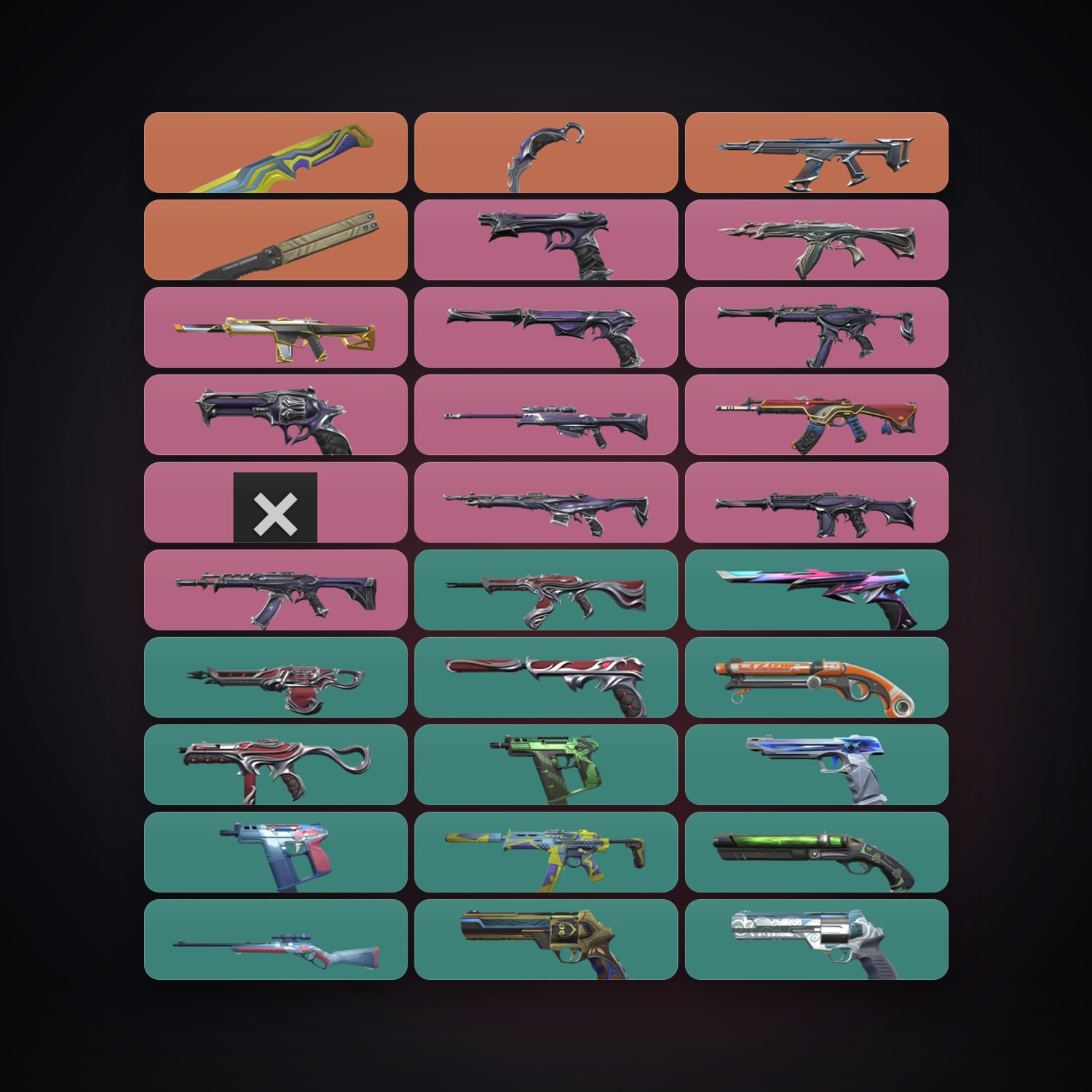 EU Plat 1 locker — 3 knives, 44 skins, lvl 317 — HabibiAccounts
