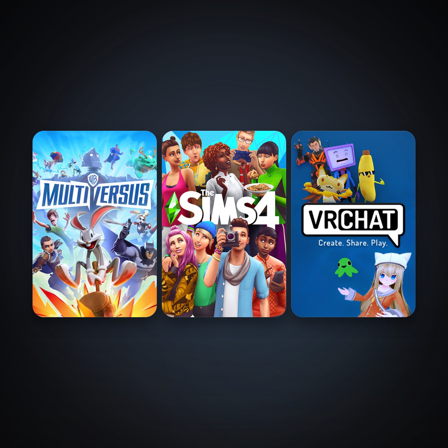 VRChat + The Sims 4, 3 games, clean — HabibiAccounts