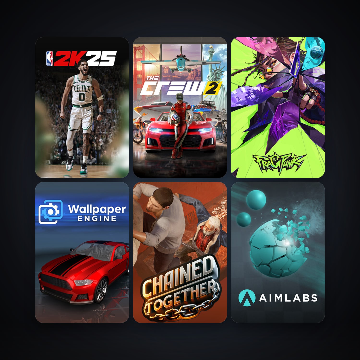 Wallpaper Engine + The Crew 2, 24 games, clean — HabibiAccounts