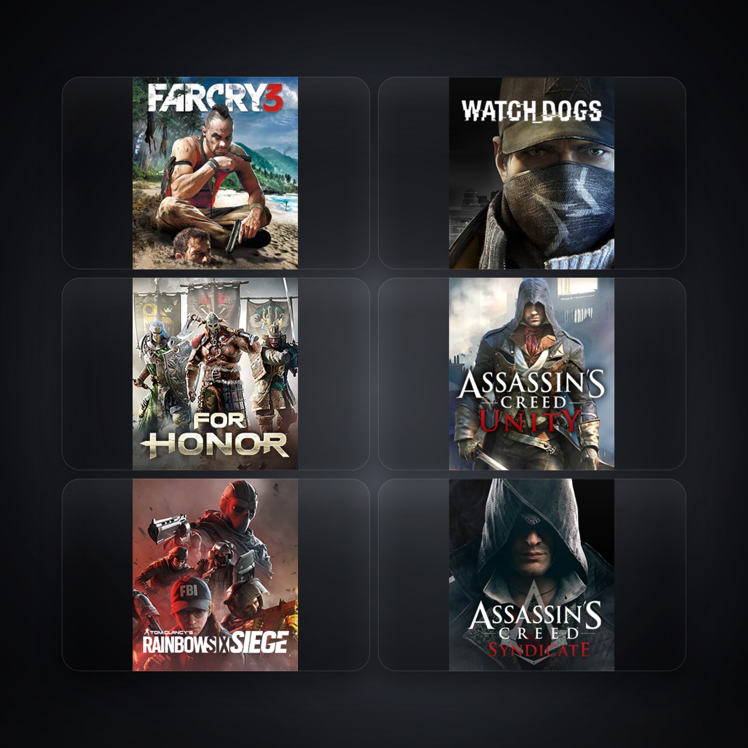 Ubisoft Far Cry 3 Deluxe Edition + Watch_Dogs — CL — 8 games — HabibiAccounts