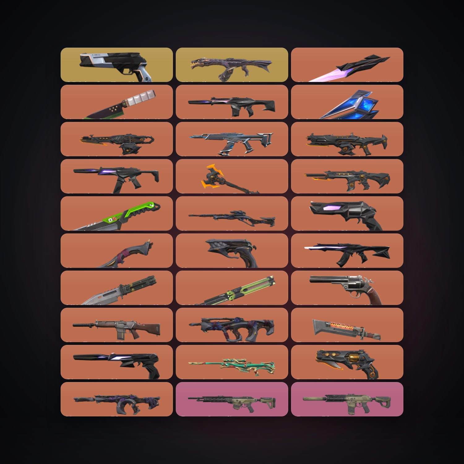 NA Plat 1 locker — 9 knives, 82 skins, lvl 160 — HabibiAccounts