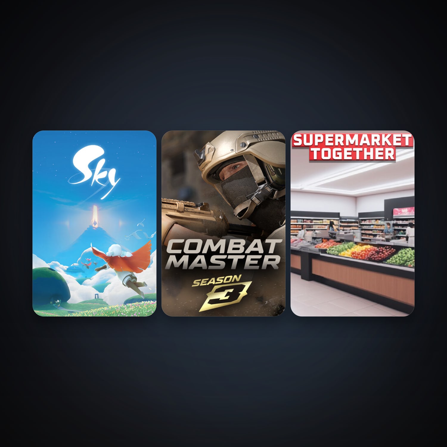 Combat Master: Season 1 + Sky: Children of the Light, 7 games, clean — HabibiAccounts