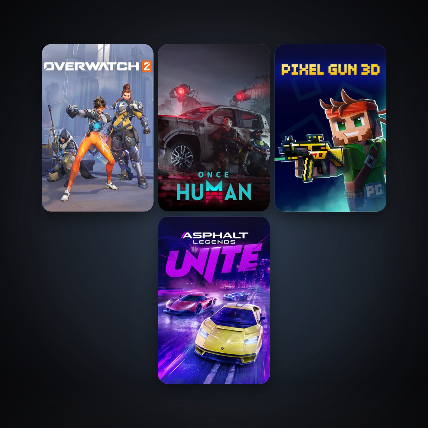 Asphalt Legends Unite + Once Human, 6 games, clean — HabibiAccounts