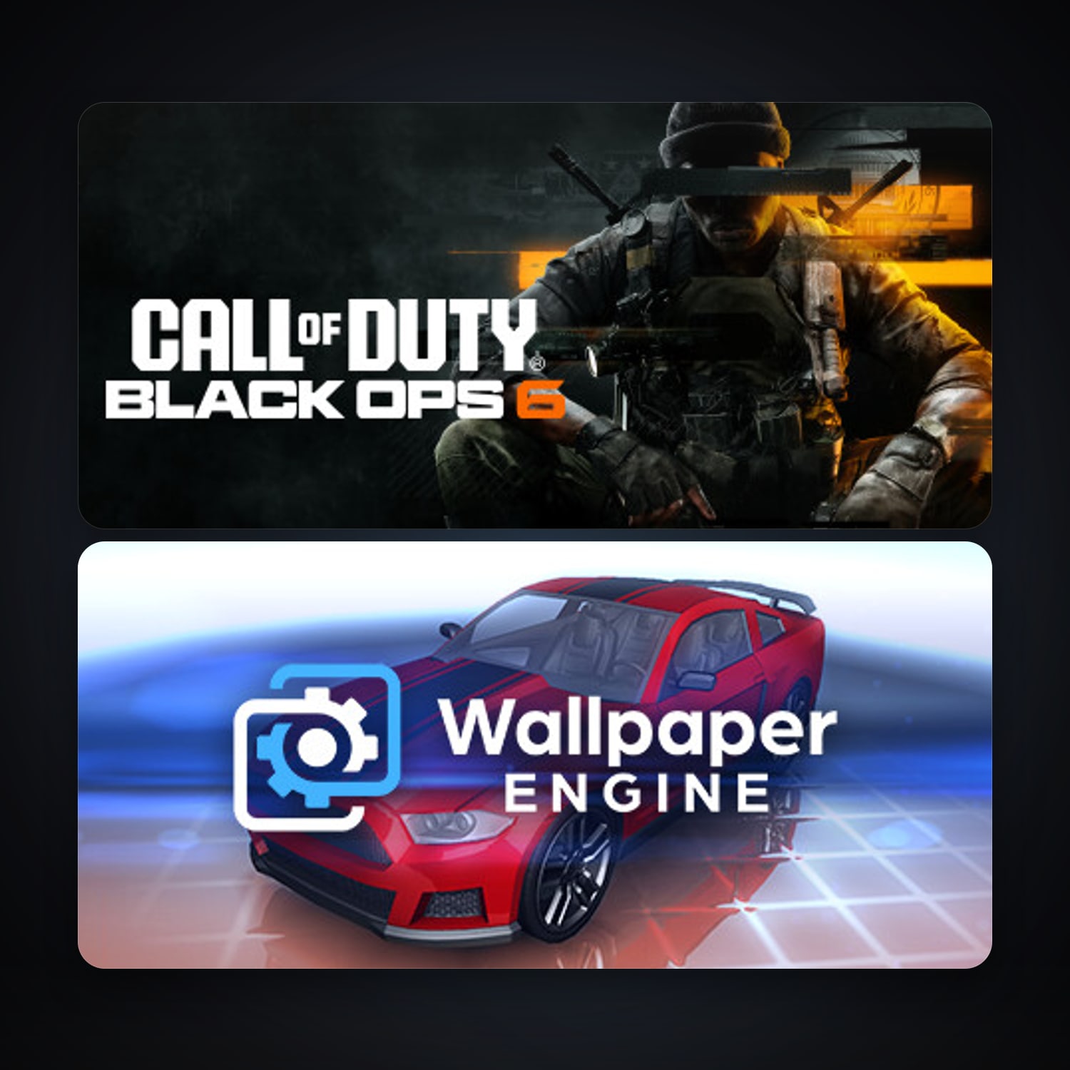 Wallpaper Engine + Call of Duty: Black Ops 6, 5 games, clean — HabibiAccounts