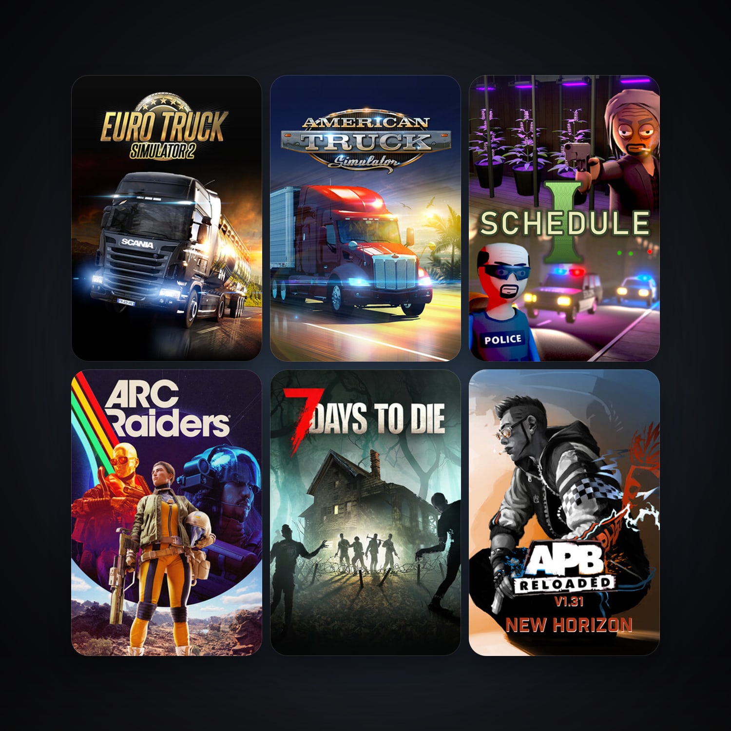 APB Reloaded + Euro Truck Simulator 2, 15 games, clean — HabibiAccounts