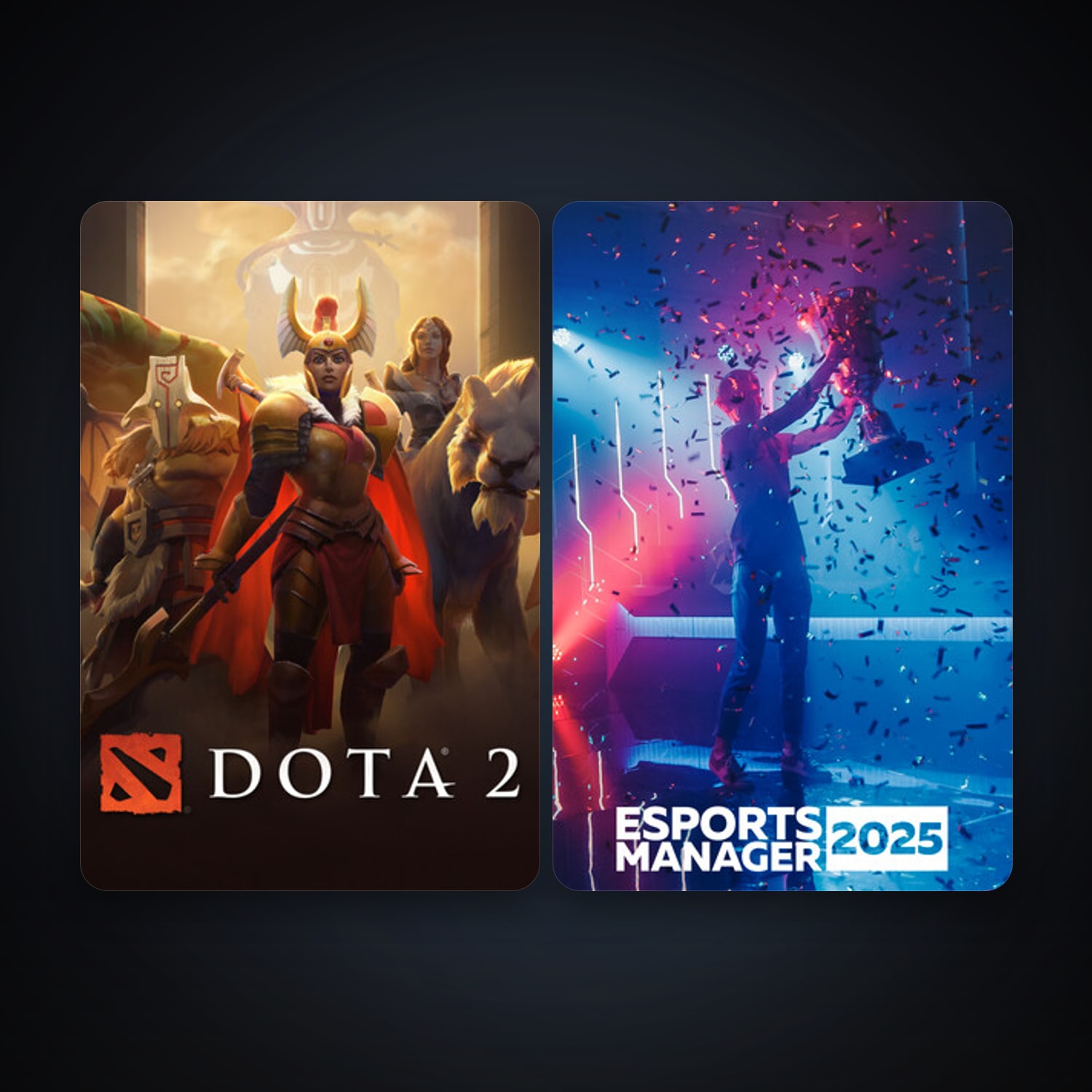 Dota 2 + Esports Manager 2026, 3 games, clean — HabibiAccounts