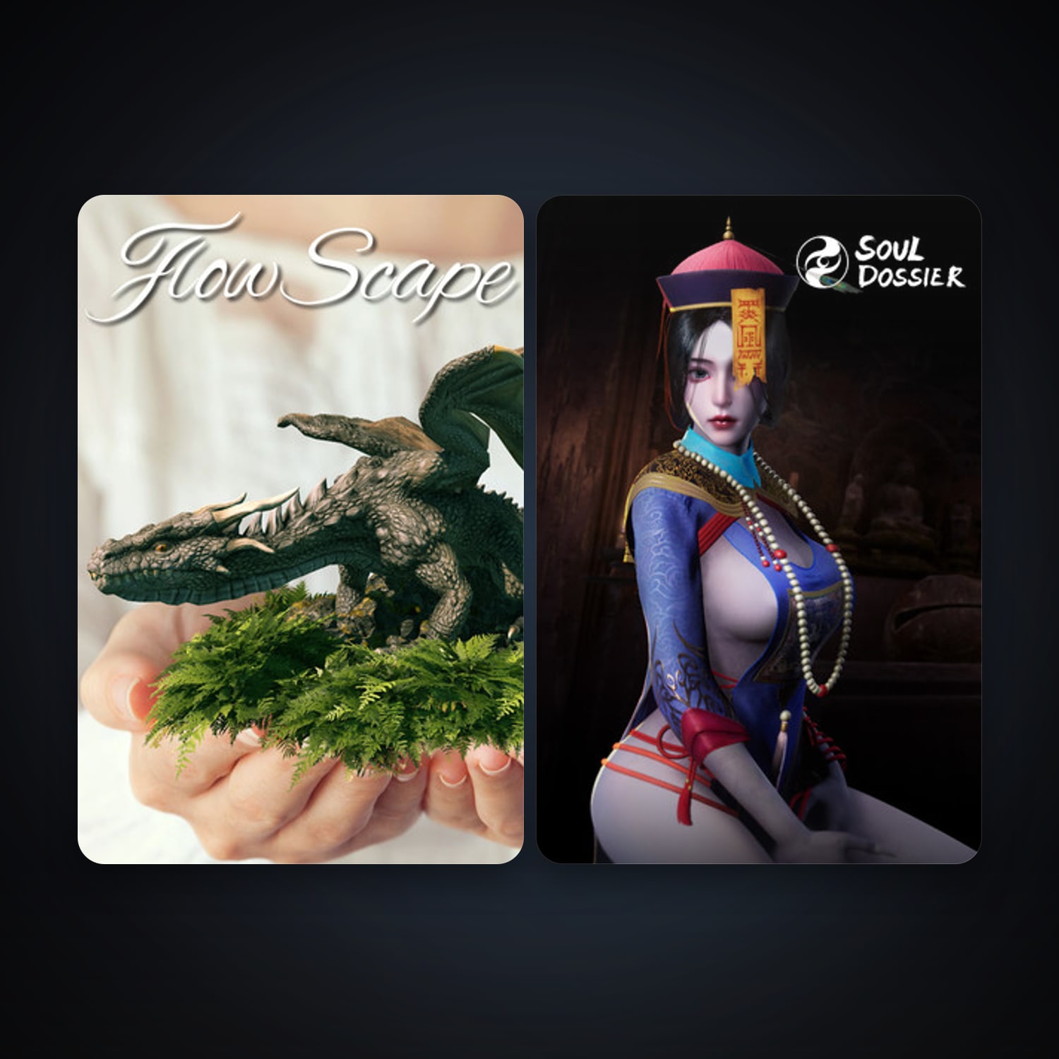 Steam account: FlowScape + Soul Dossier, 2 games, clean — HabibiAccounts