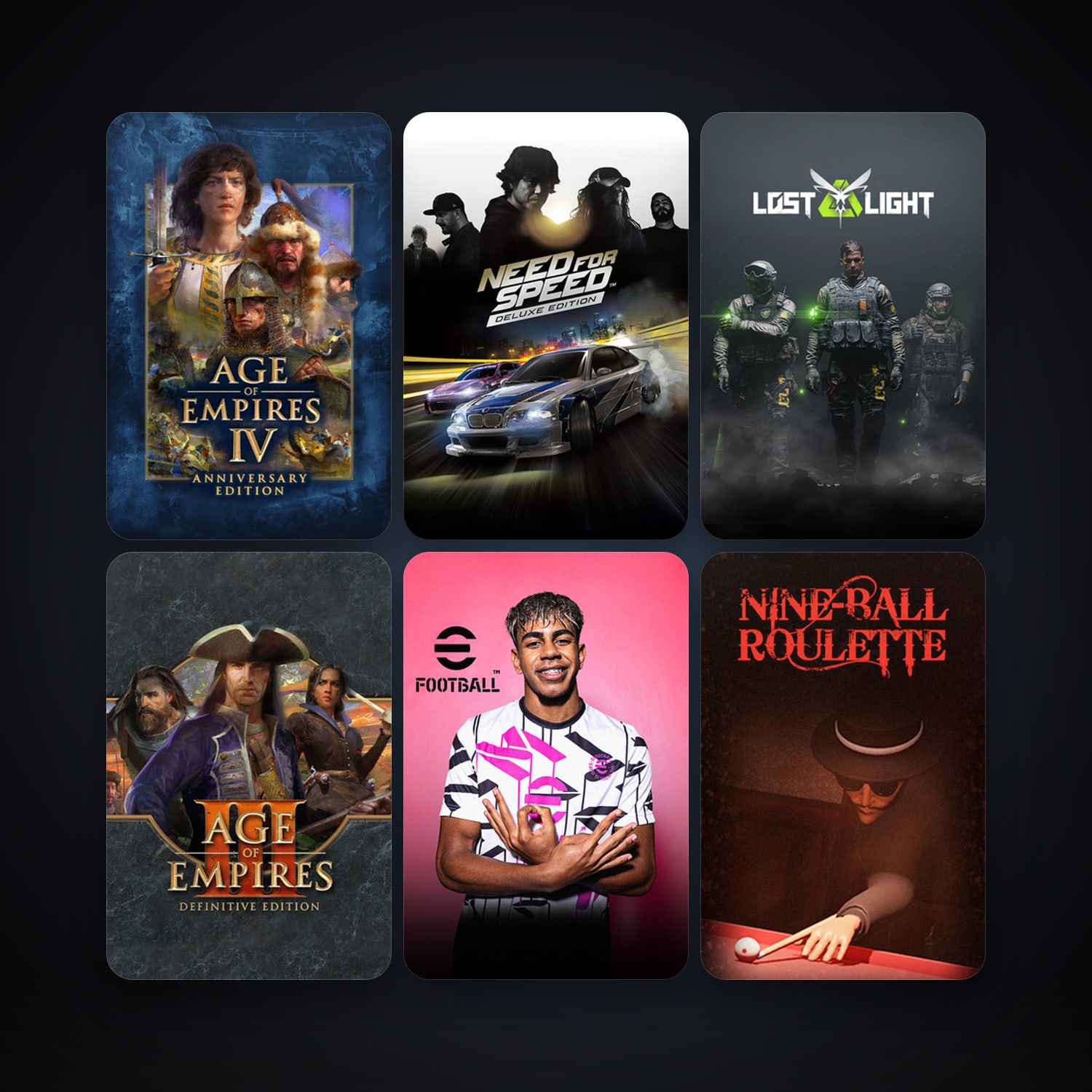 Age of Empires III: Definitive Edition + Need for Speed, 10 games, clean — HabibiAccounts