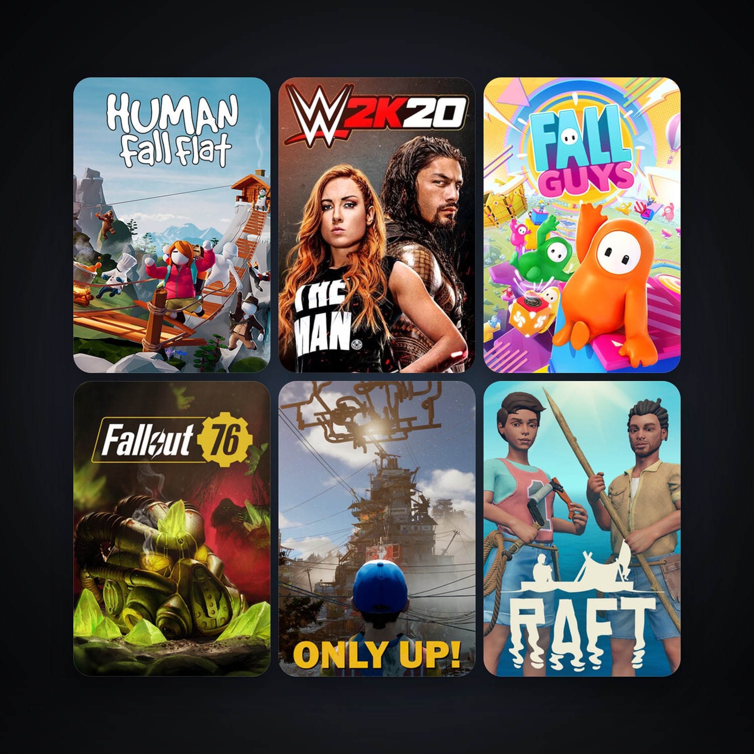 Human: Fall Flat + Raft, 18 games, clean — HabibiAccounts