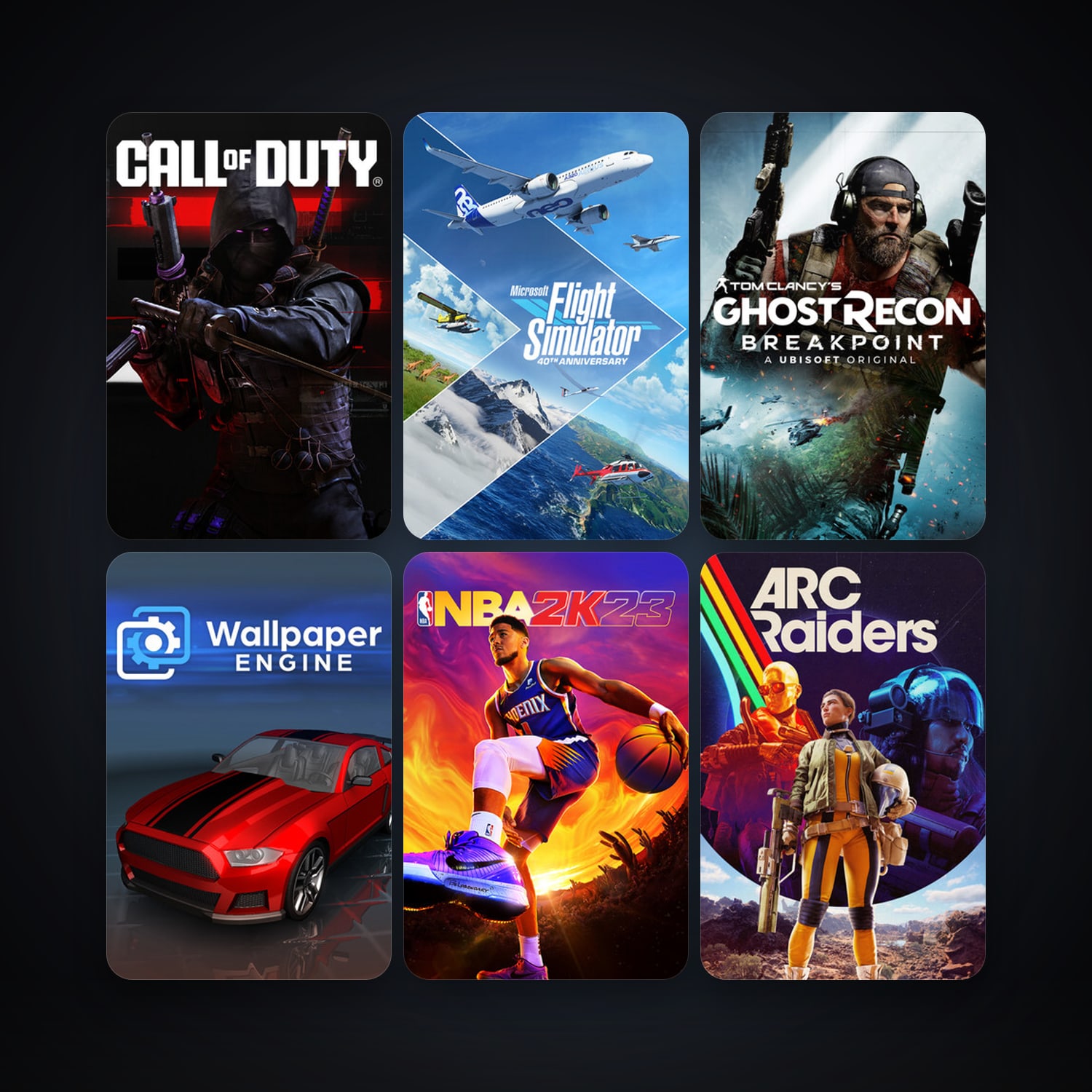 Wallpaper Engine + Microsoft Flight Simulator Game of the Year Edition, 12 games, clean — HabibiAccounts
