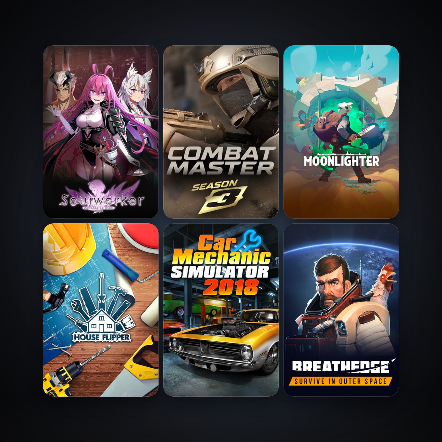 حساب ستيم فلين، Moonlighter وHouse Flipper، 10 لعبة، صامد واضح — HabibiAccounts