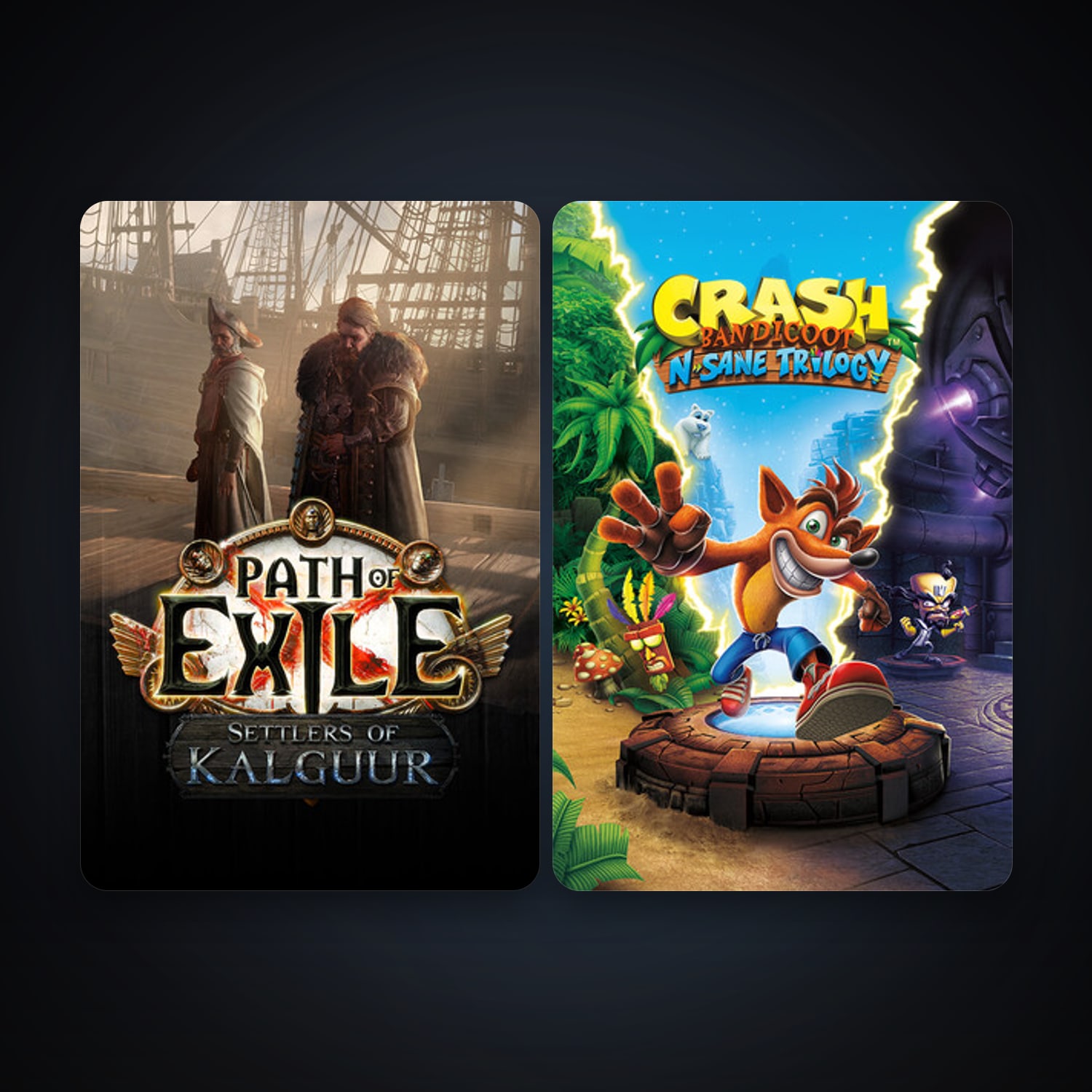 Path of Exile + Crash Bandicoot N. Sane Trilogy, 2 games, clean — HabibiAccounts