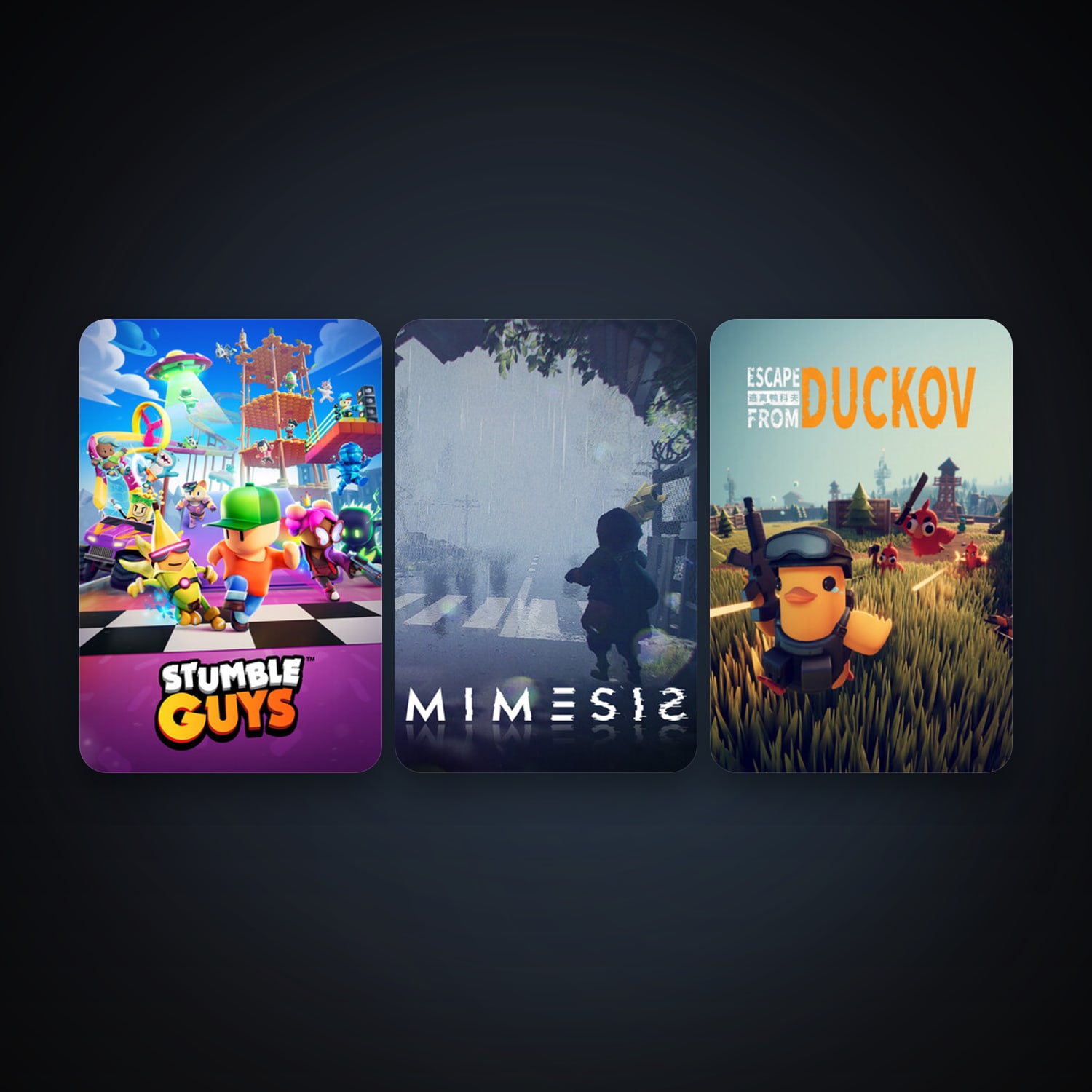 Stumble Guys + MIMESIS, 3 games, clean — HabibiAccounts