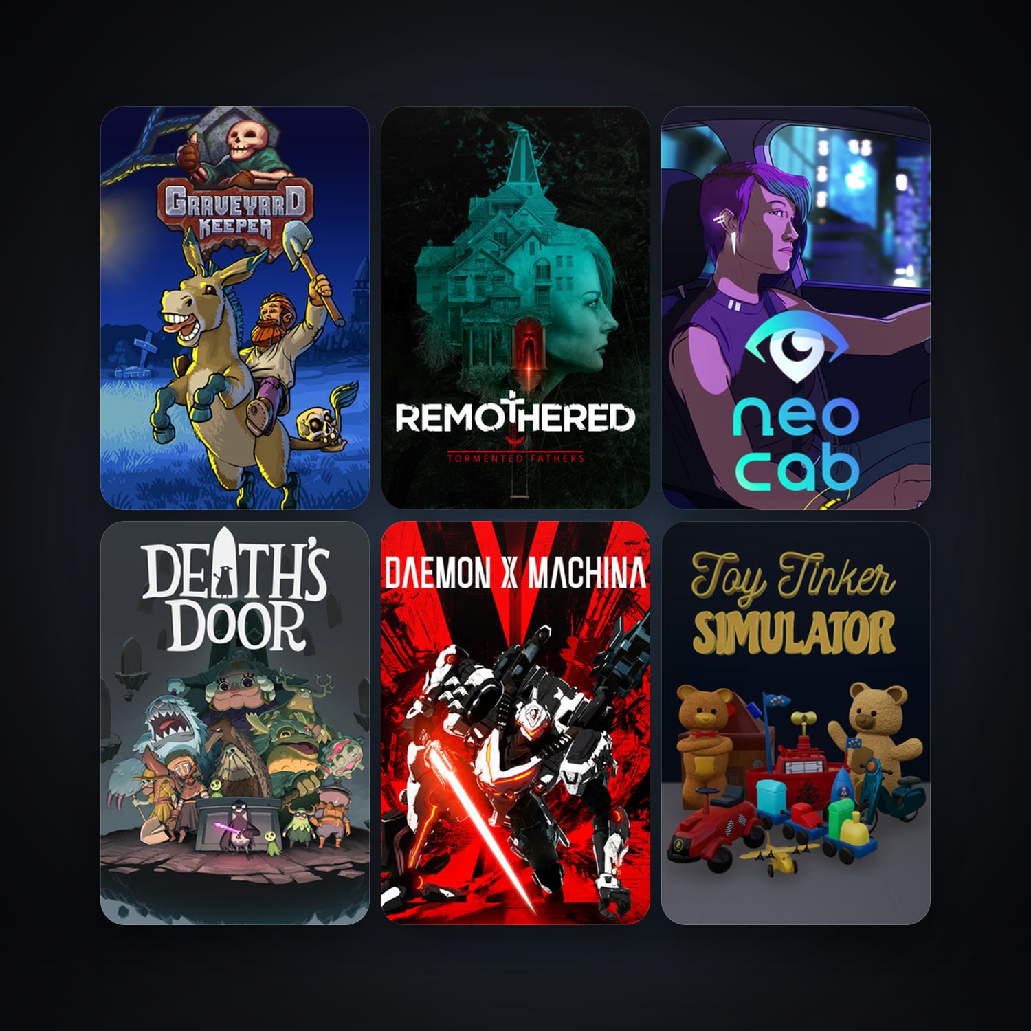 Graveyard Keeper + Remothered: Tormented Fathers, 18 games, clean — HabibiAccounts
