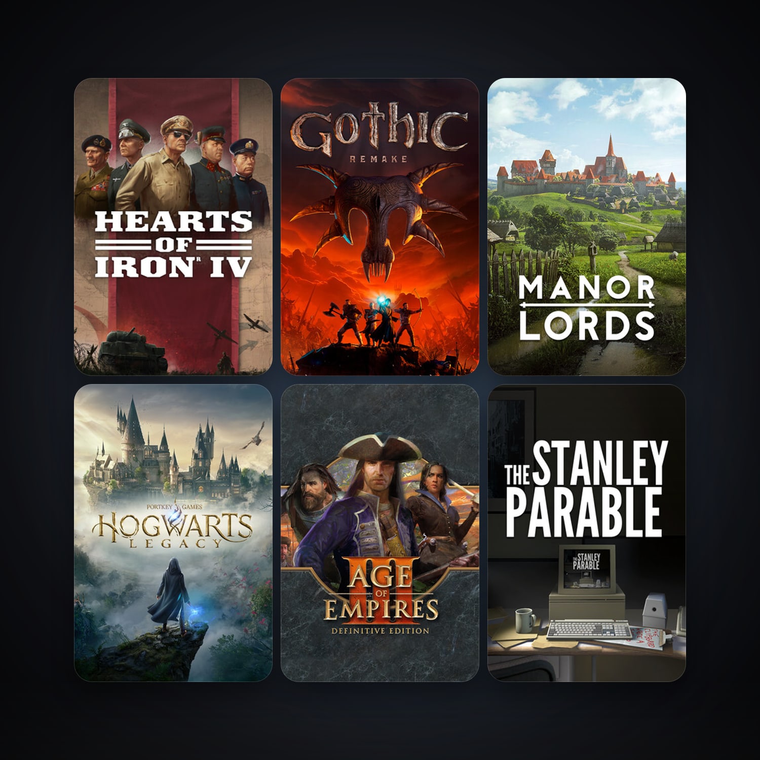 The Stanley Parable + Hearts of Iron IV, 8 games, clean — HabibiAccounts