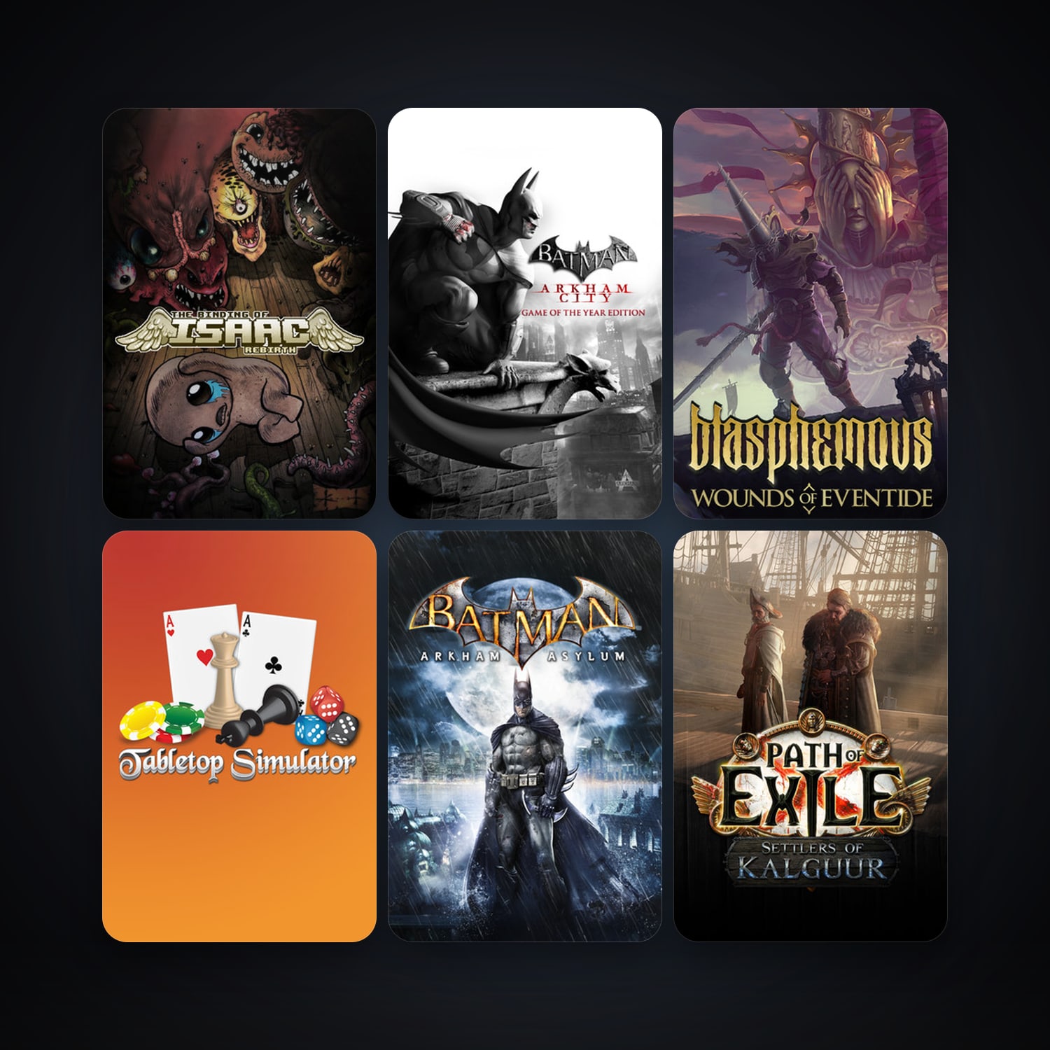 Batman: Arkham Asylum Game of the Year Edition + Batman: Arkham City - Game of the Year Edition, 13 games, clean — HabibiAccounts
