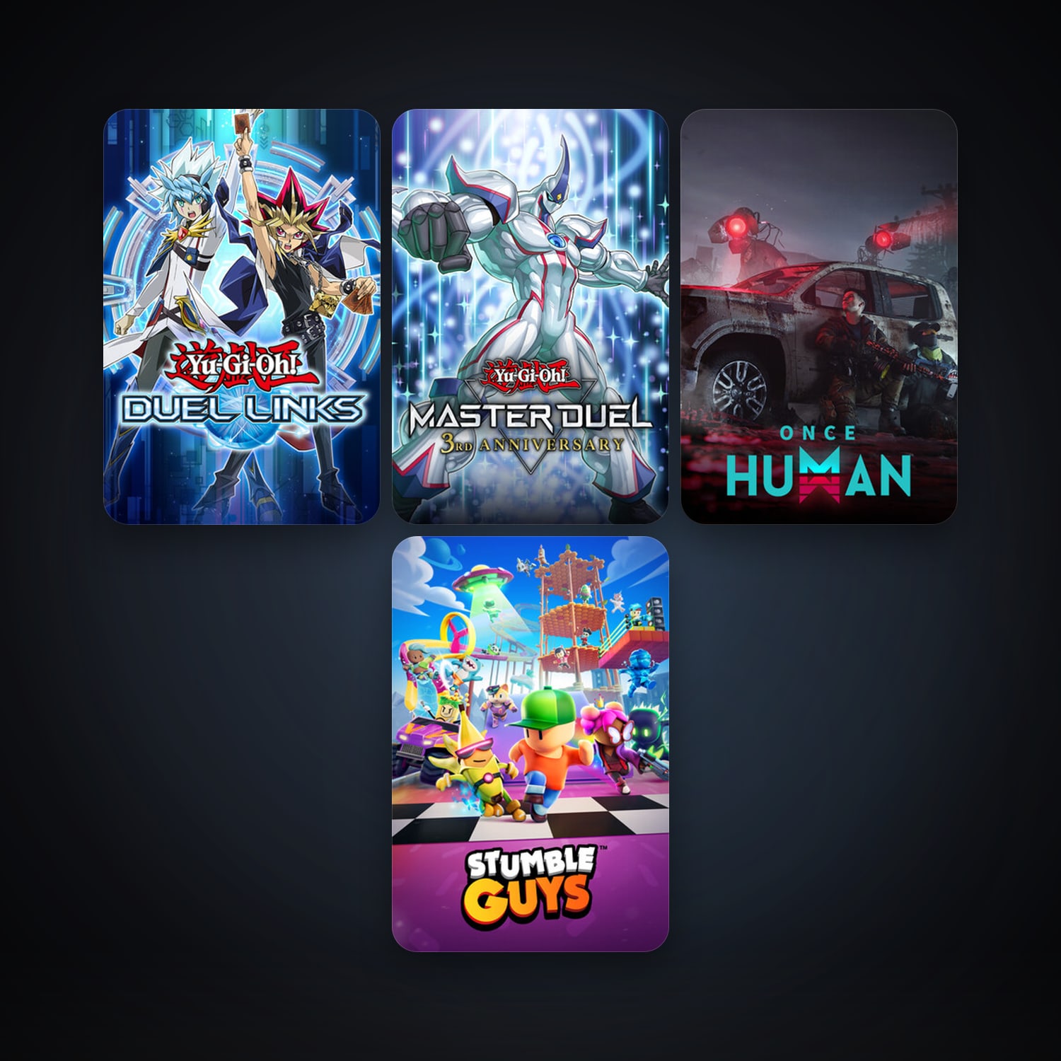 Yu-Gi-Oh! Duel Links + BLEACH Brave Souls, 9 games, clean — HabibiAccounts
