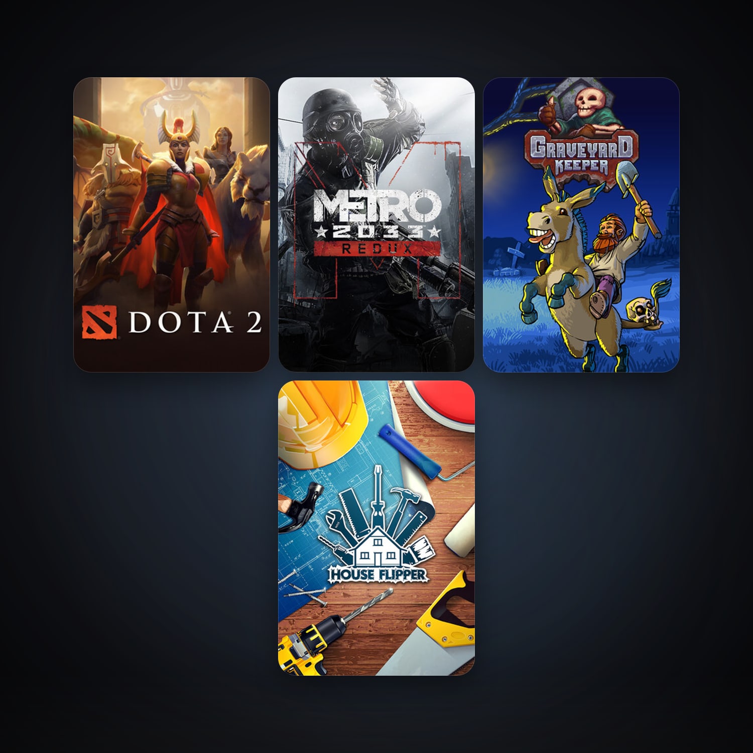 Dota 2 + Metro 2033 Redux, 10 games, clean — HabibiAccounts