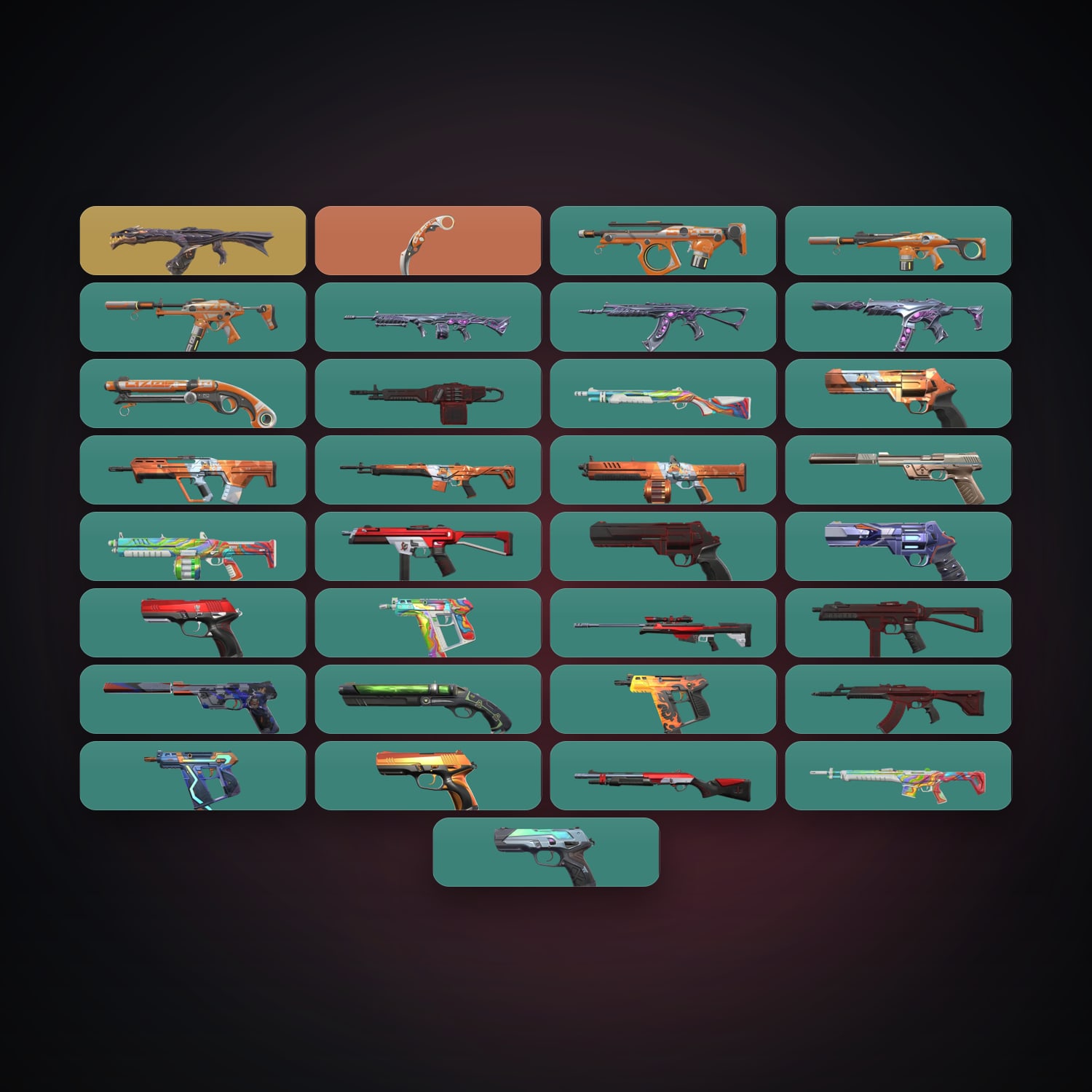 EU Gold 1 locker — 1 knives, 33 skins, lvl 180 — HabibiAccounts