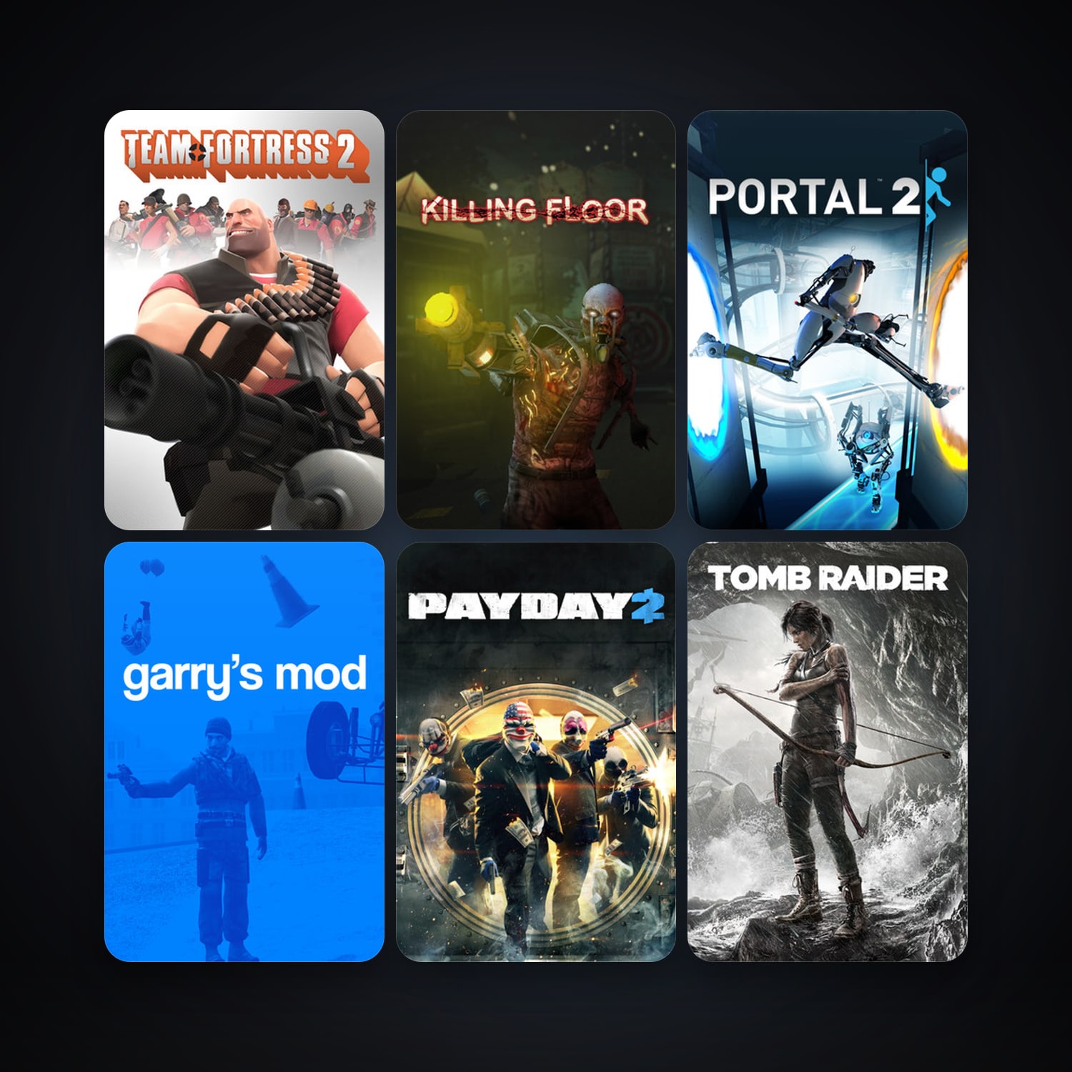 Team Fortress 2 + Portal 2, 13 games, clean — HabibiAccounts