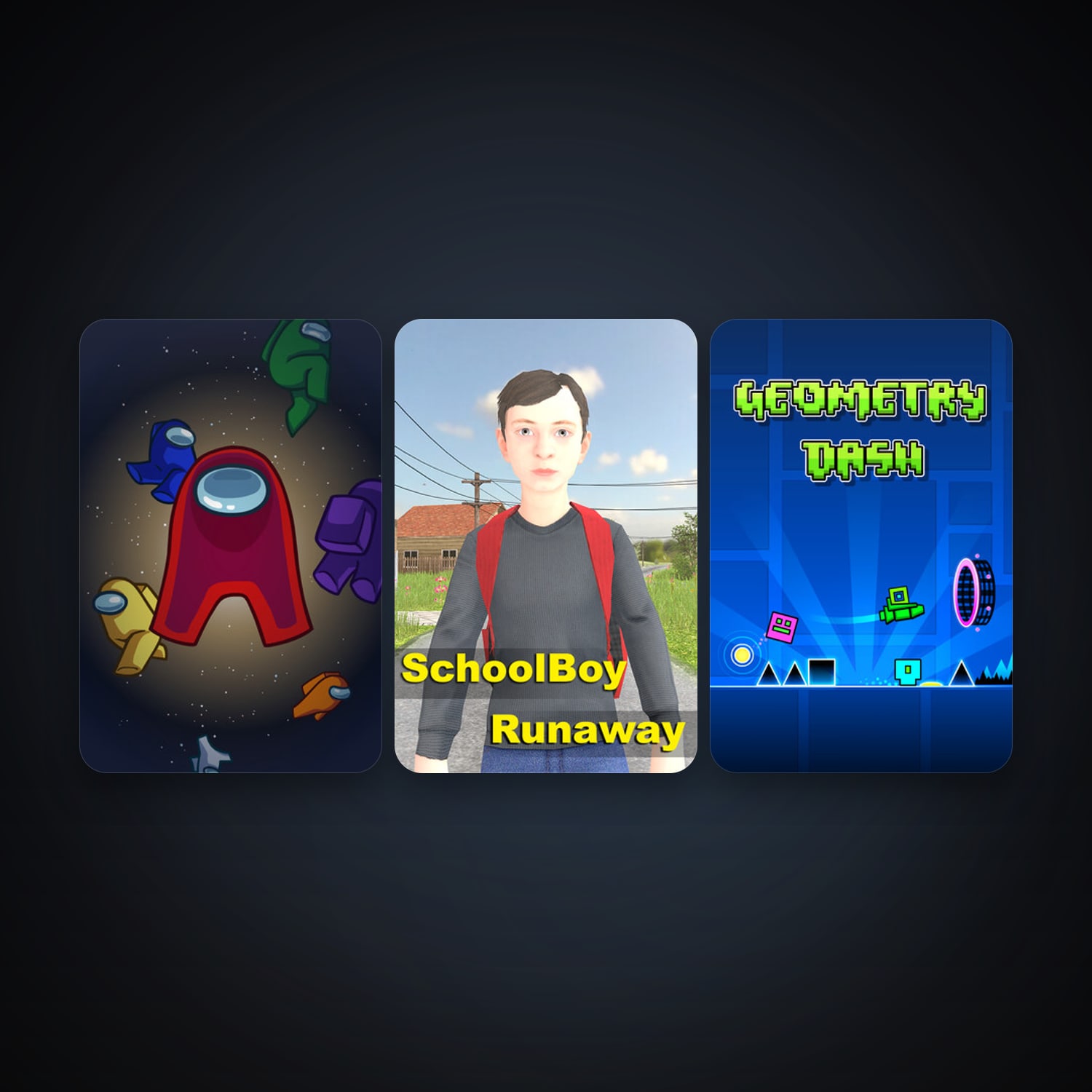 Geometry Dash + Among Us, 6 games, clean — HabibiAccounts