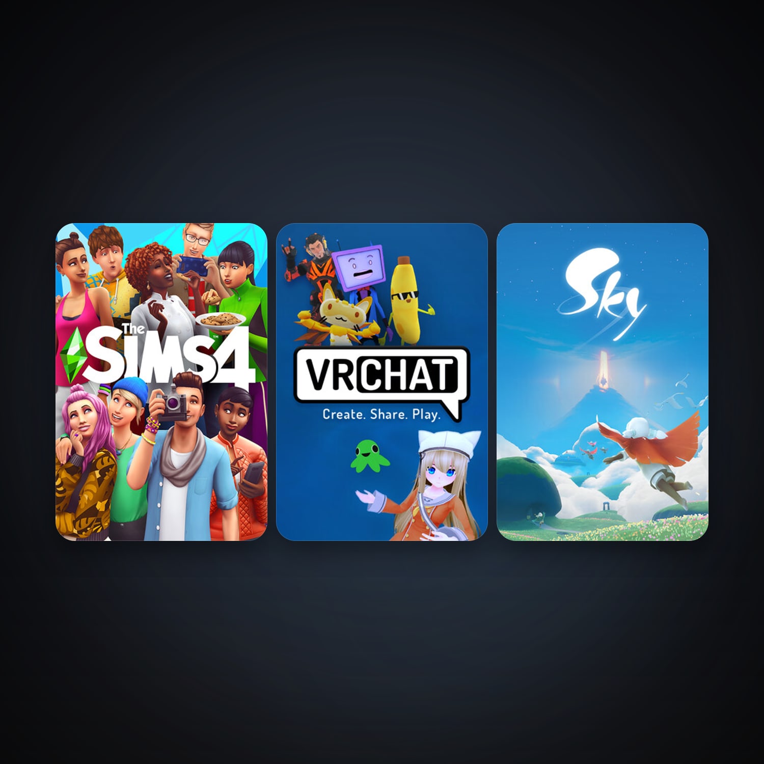 VRChat + The Sims 4, 4 games, clean — HabibiAccounts