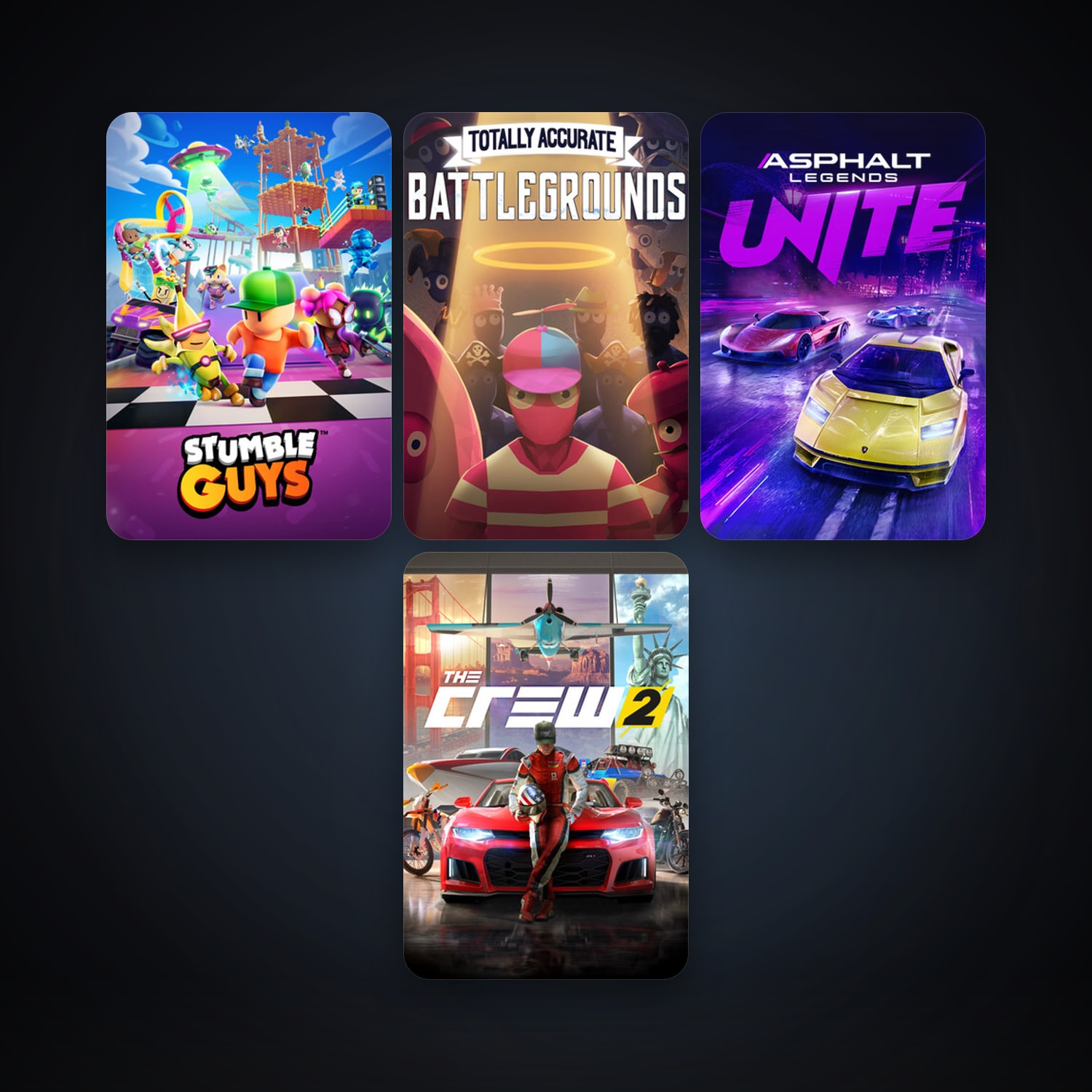 RaceRoom Racing Experience + The Crew 2, 15 games, clean — HabibiAccounts