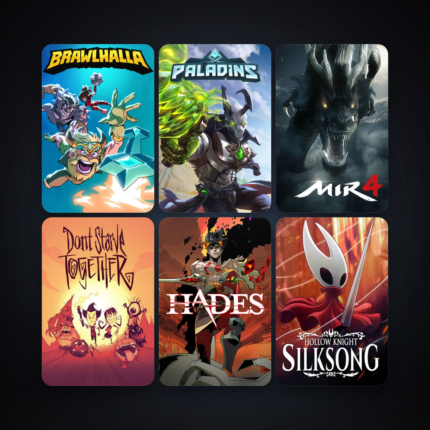 Brawlhalla + Don't Starve Together, 72 games, clean — HabibiAccounts