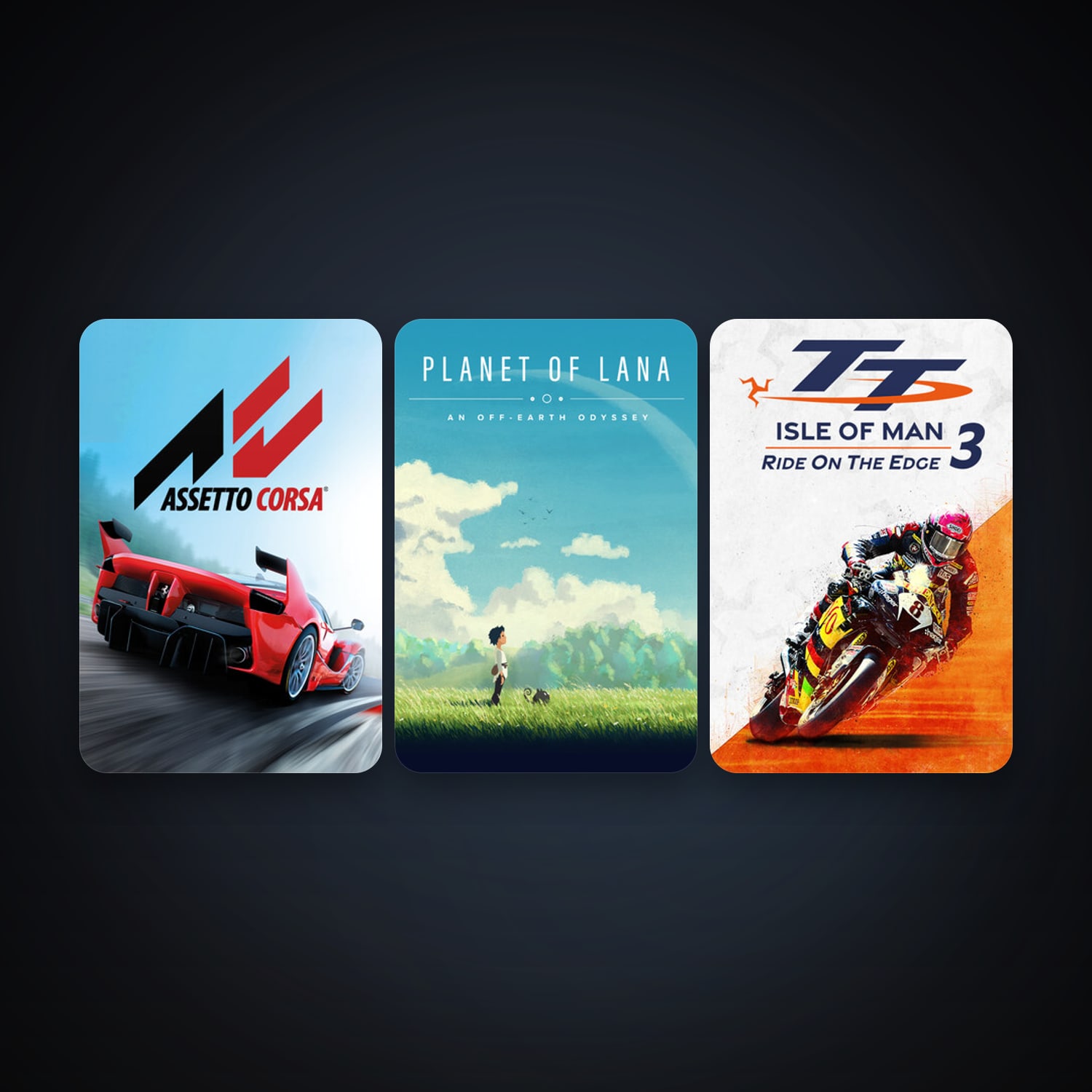 Assetto Corsa + Planet of Lana, 9 games, clean — HabibiAccounts