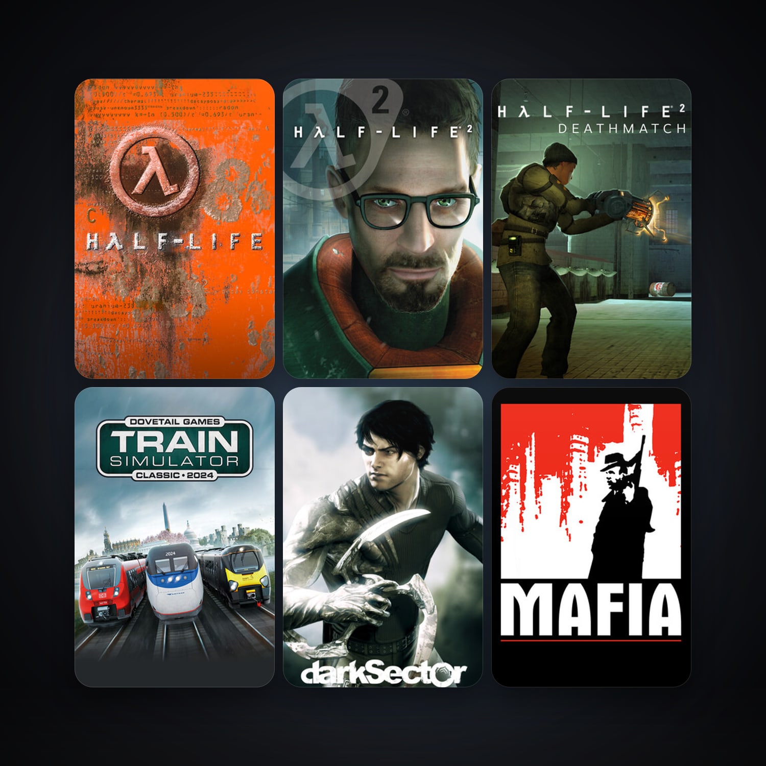 Half-Life + Half-Life 2, 166 games, clean — HabibiAccounts