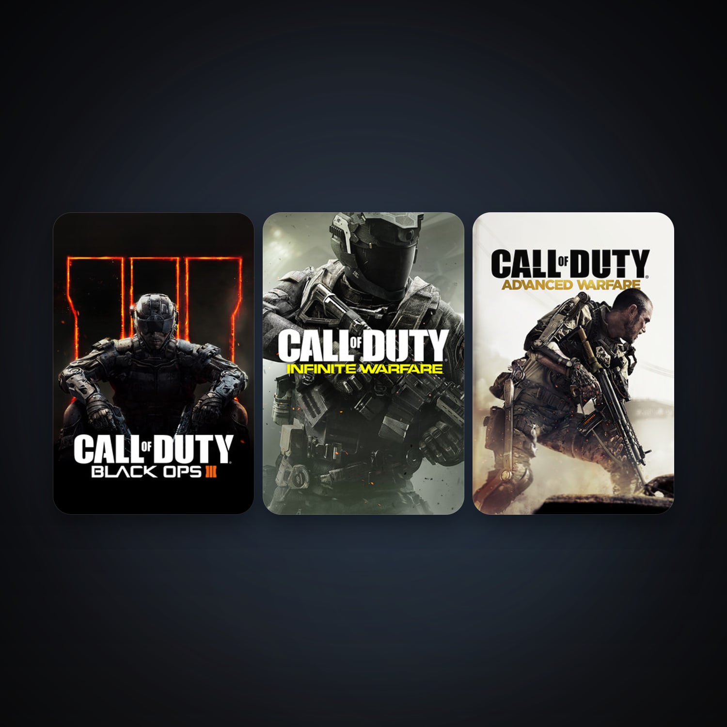 Call of Duty: Advanced Warfare + Call of Duty: Infinite Warfare, 8 games, clean — HabibiAccounts
