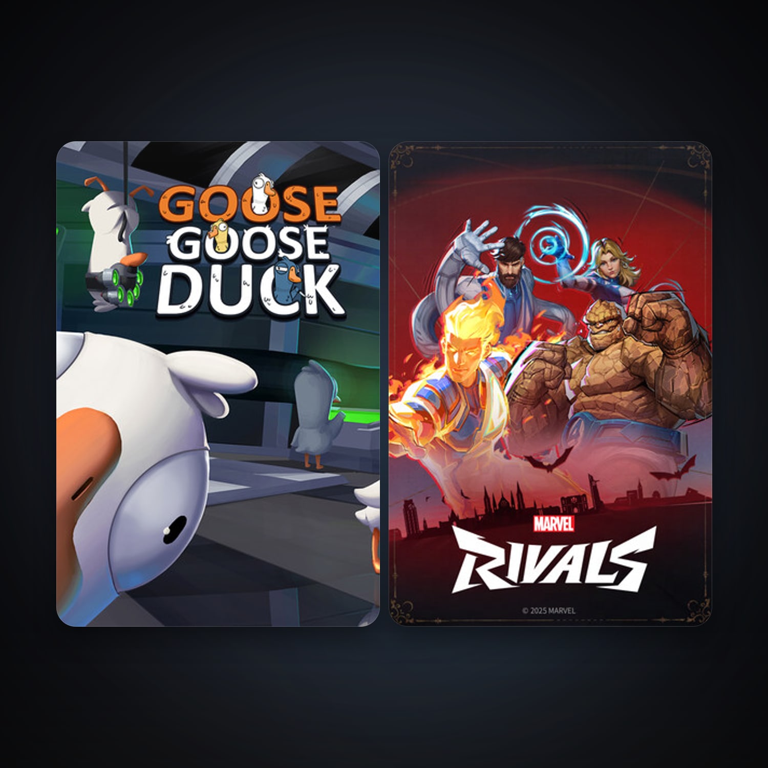 Goose Goose Duck + Marvel Rivals, 5 games, clean — HabibiAccounts