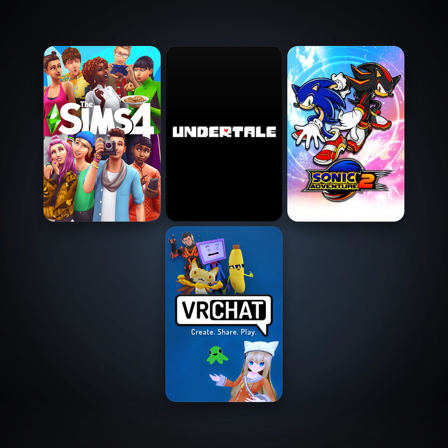 Sonic Adventure 2 + Undertale, 14 games, clean — HabibiAccounts