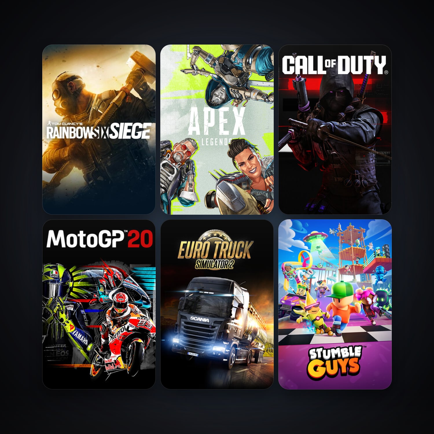 Euro Truck Simulator 2 + Tom Clancy's Rainbow Six Siege, 24 games, clean — HabibiAccounts
