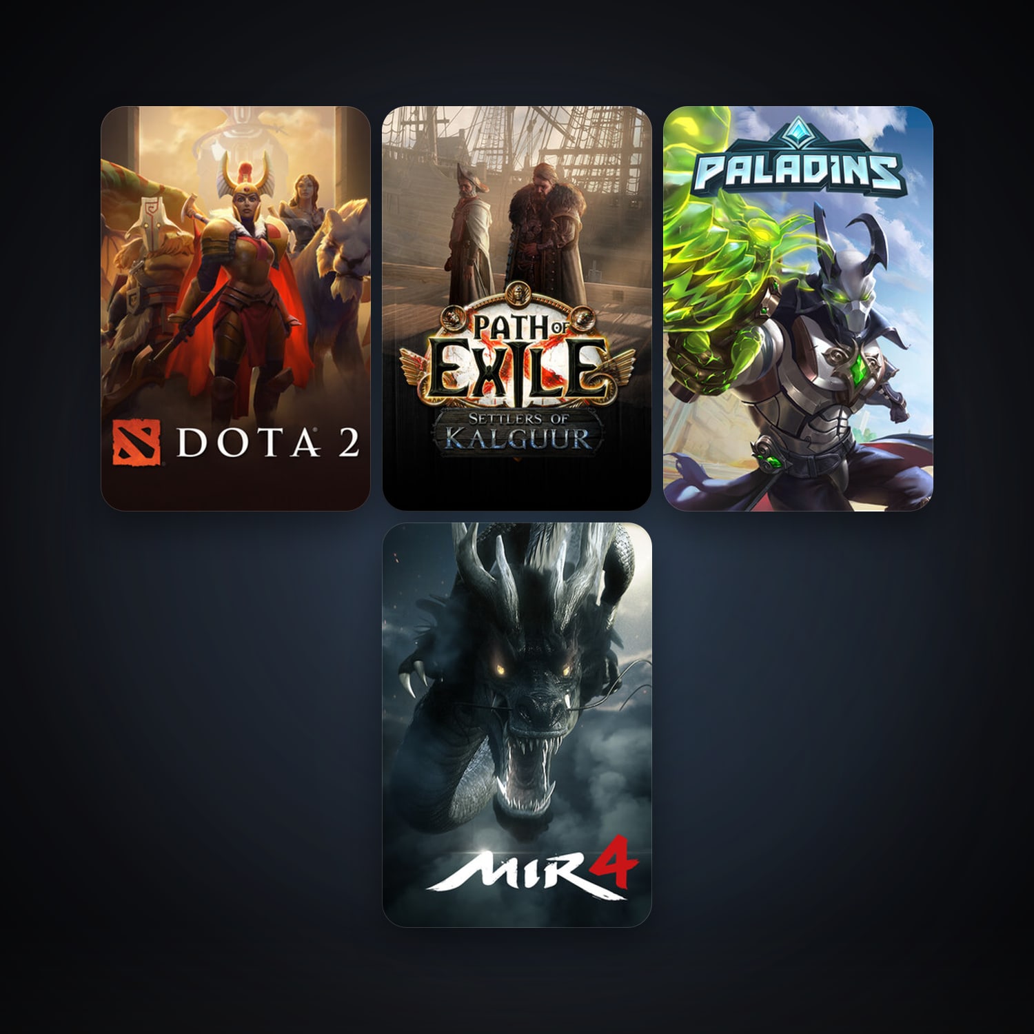 Dota 2 + Path of Exile, 7 games, clean — HabibiAccounts
